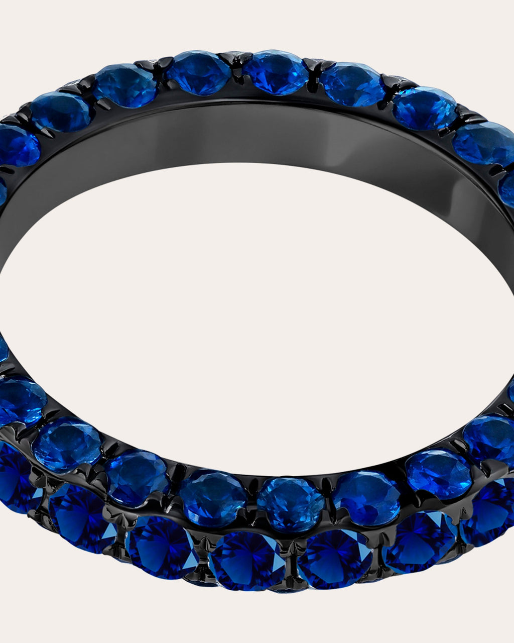 Three-Sided 18K Gold Sapphire Ring