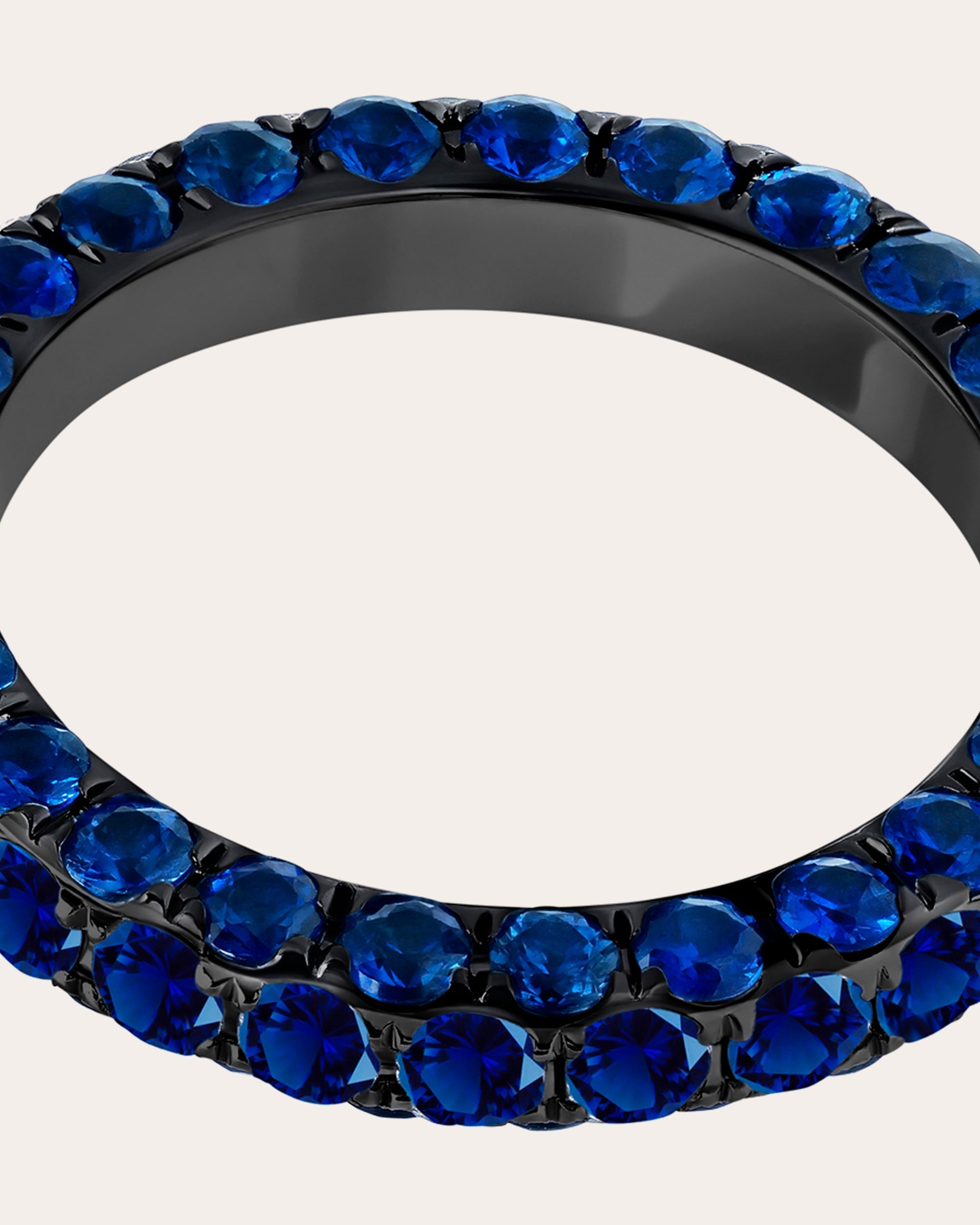 Three-Sided 18K Gold Sapphire Ring