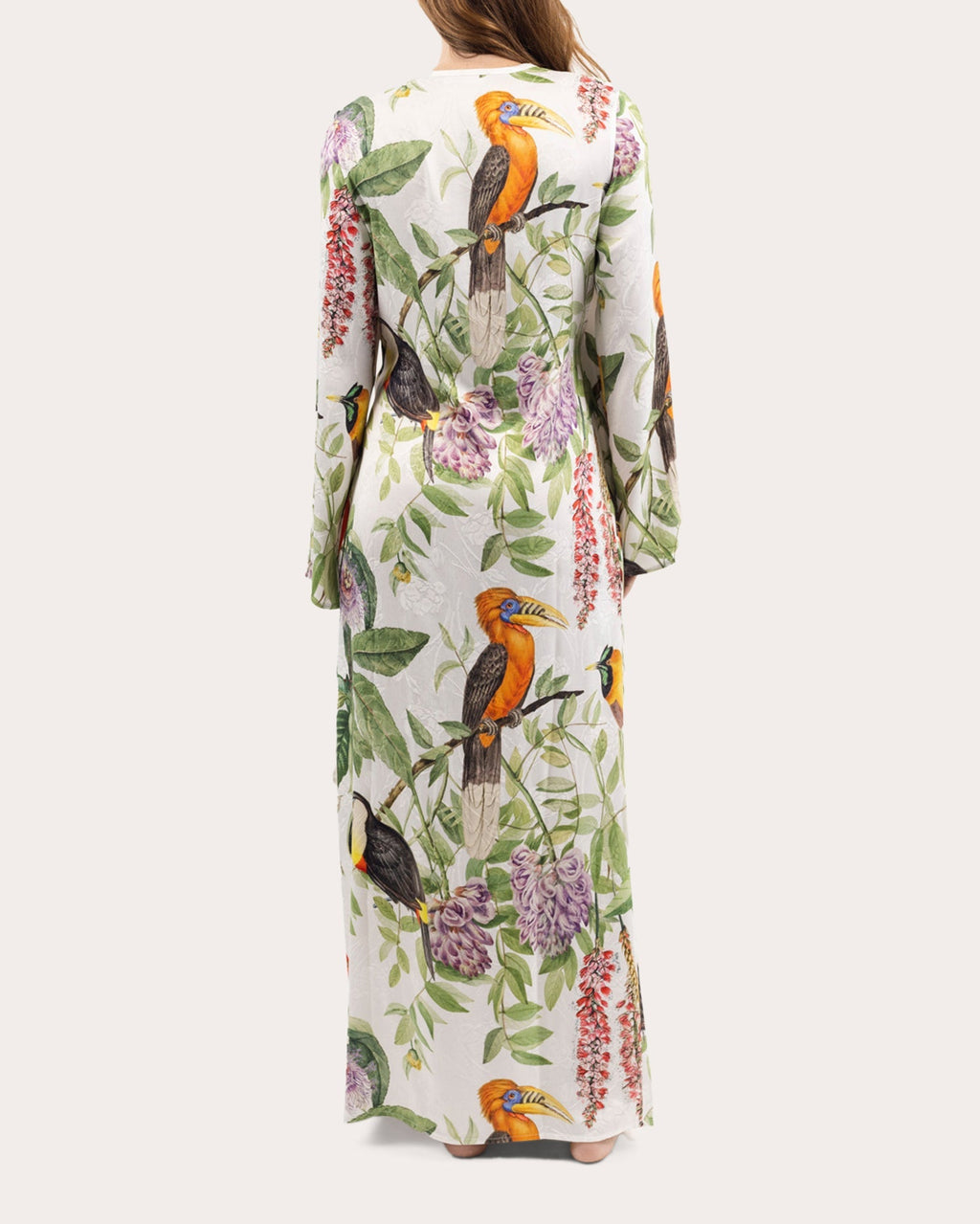 Hera Floral Jacquard Maxi Wrap Dress
