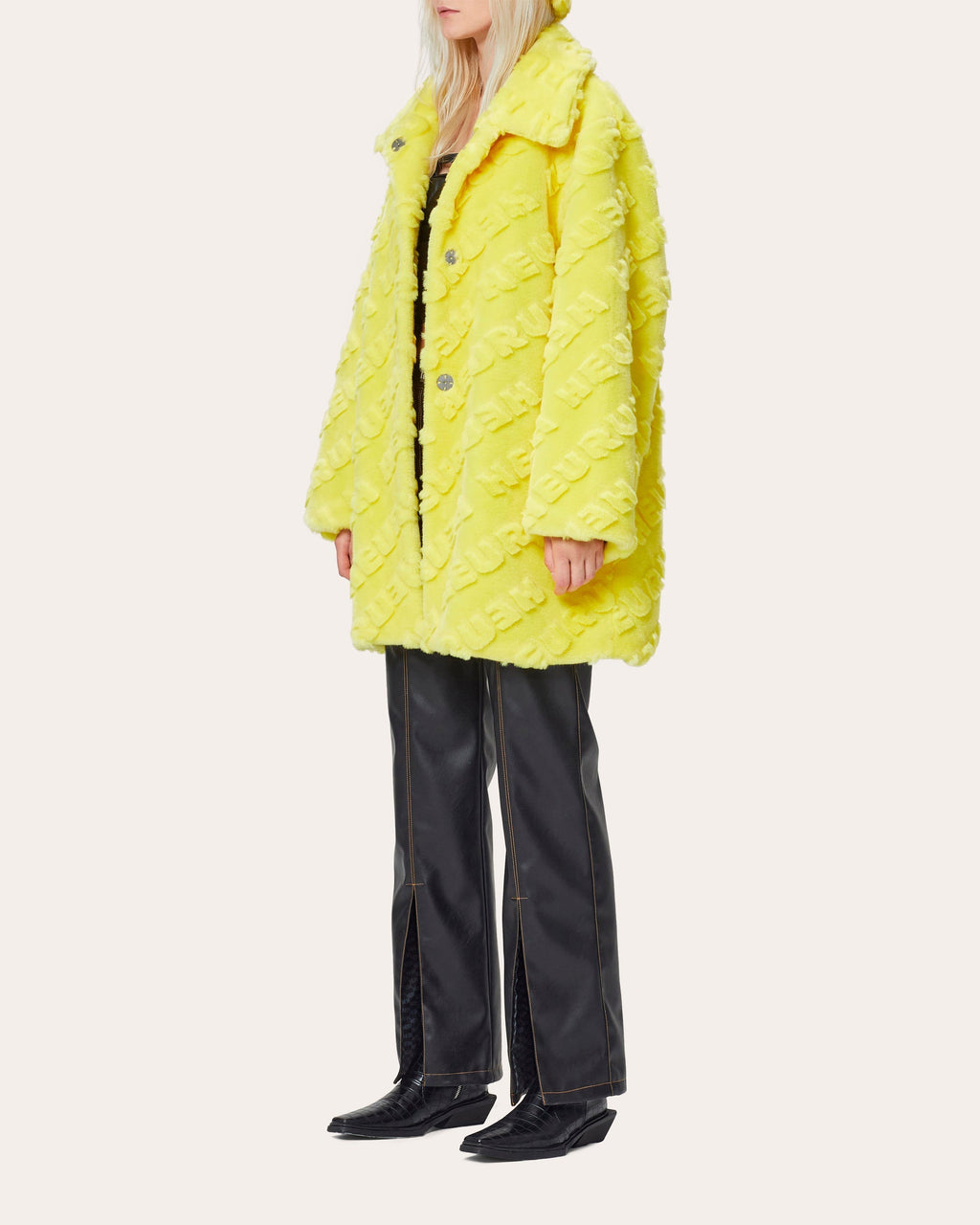 Bell-Sleeve Teddy Coat