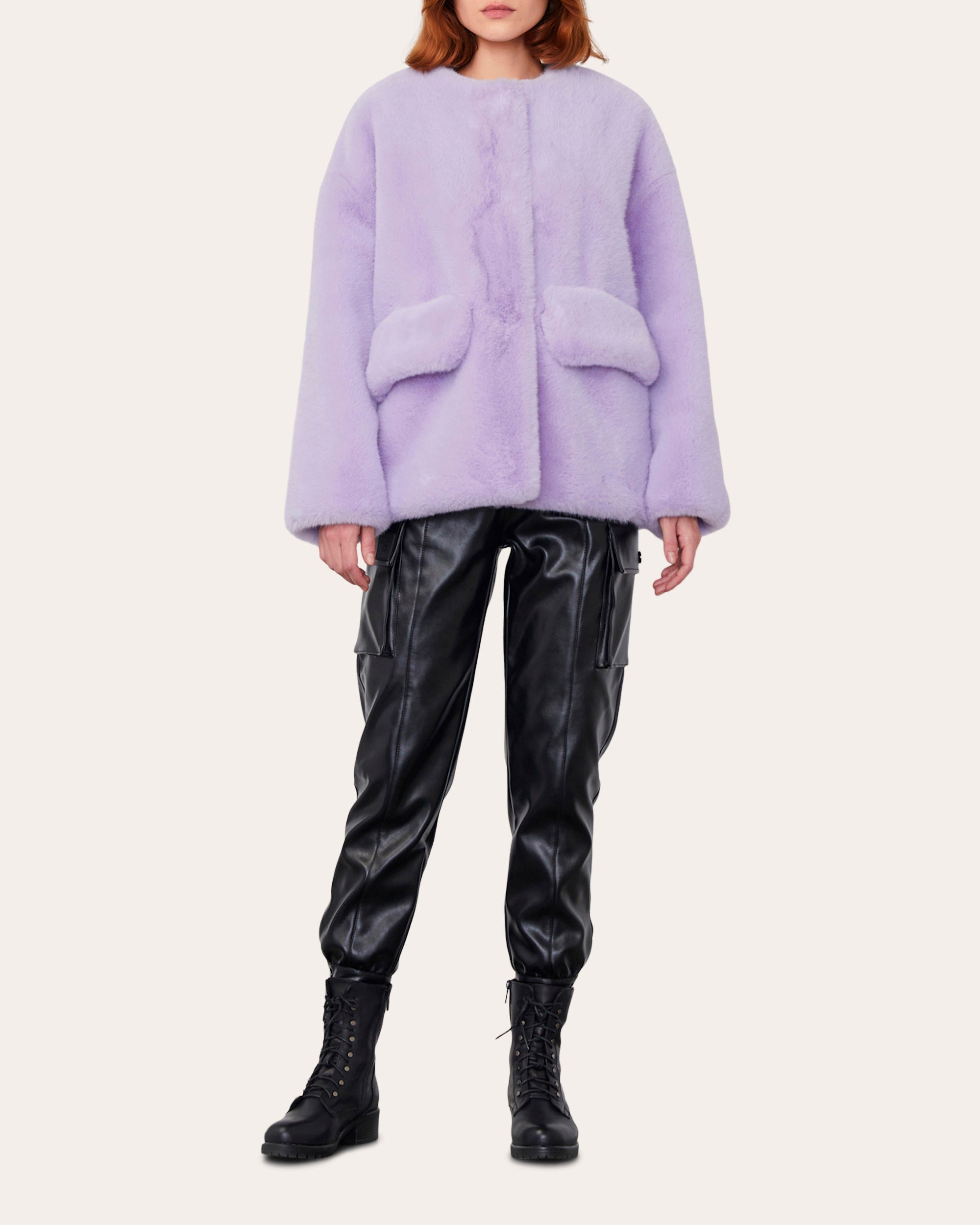 Box Faux Fur Coat