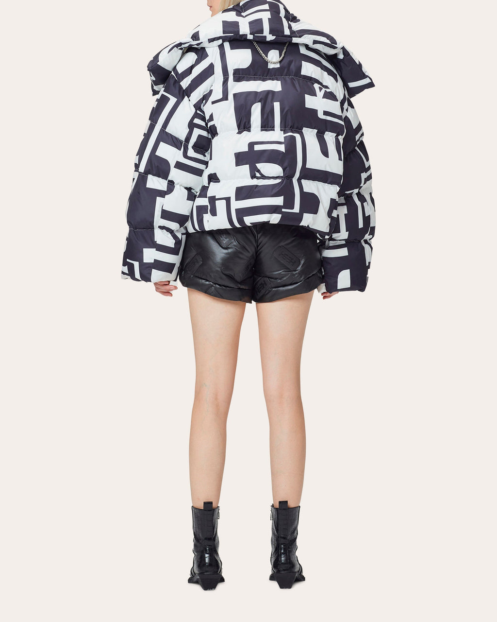 Graphic Oversized Puffer Jacket
