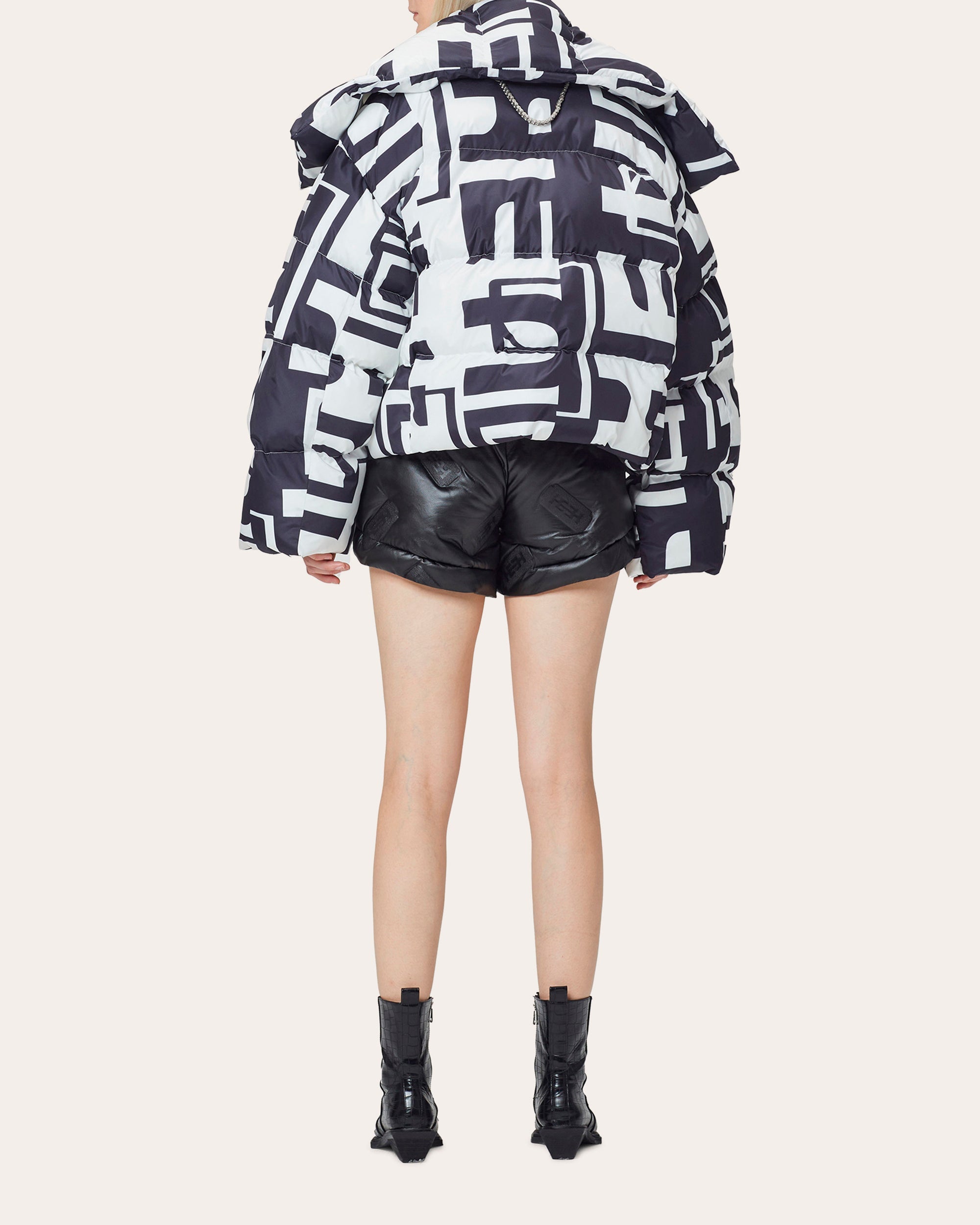 Graphic Oversized Puffer Jacket