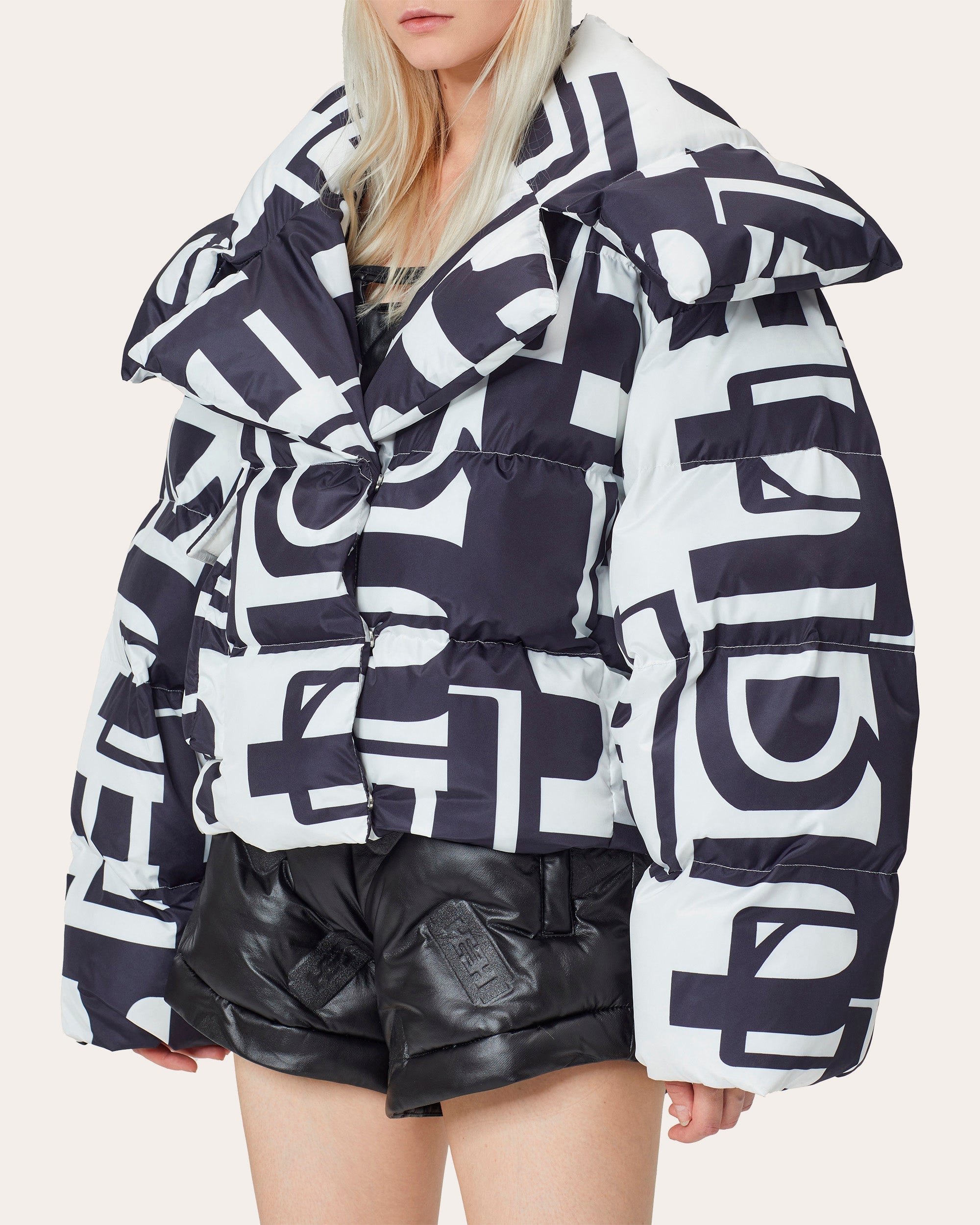 Graphic Oversized Puffer Jacket