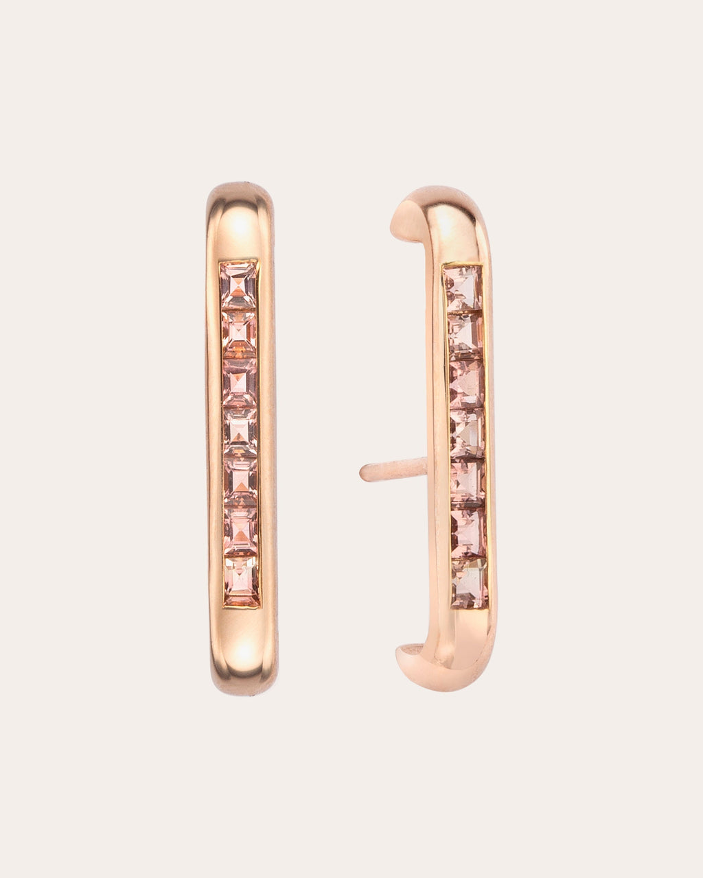Barre 14K Gold Tourmaline Ear Cuffs