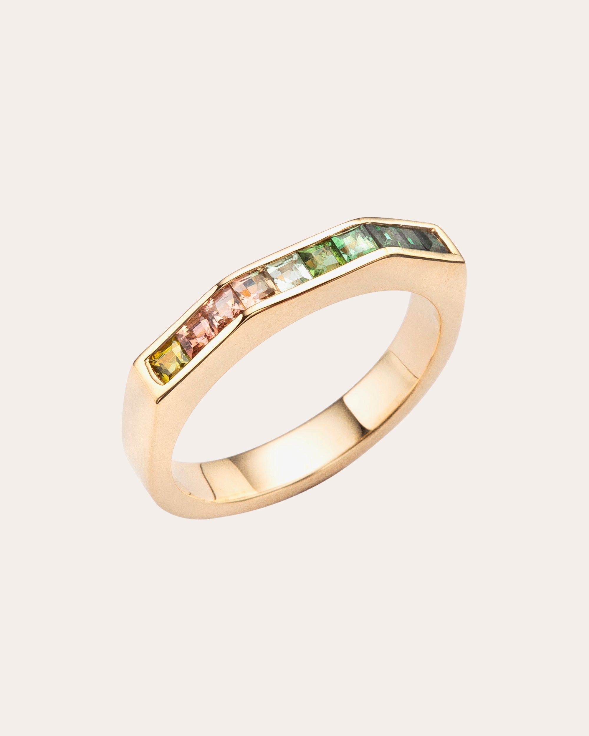 Otto 14K Gold Rainbow Tourmaline Ring