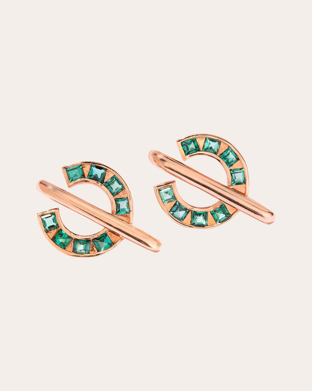 Sundial 14K Gold Tourmaline Earrings