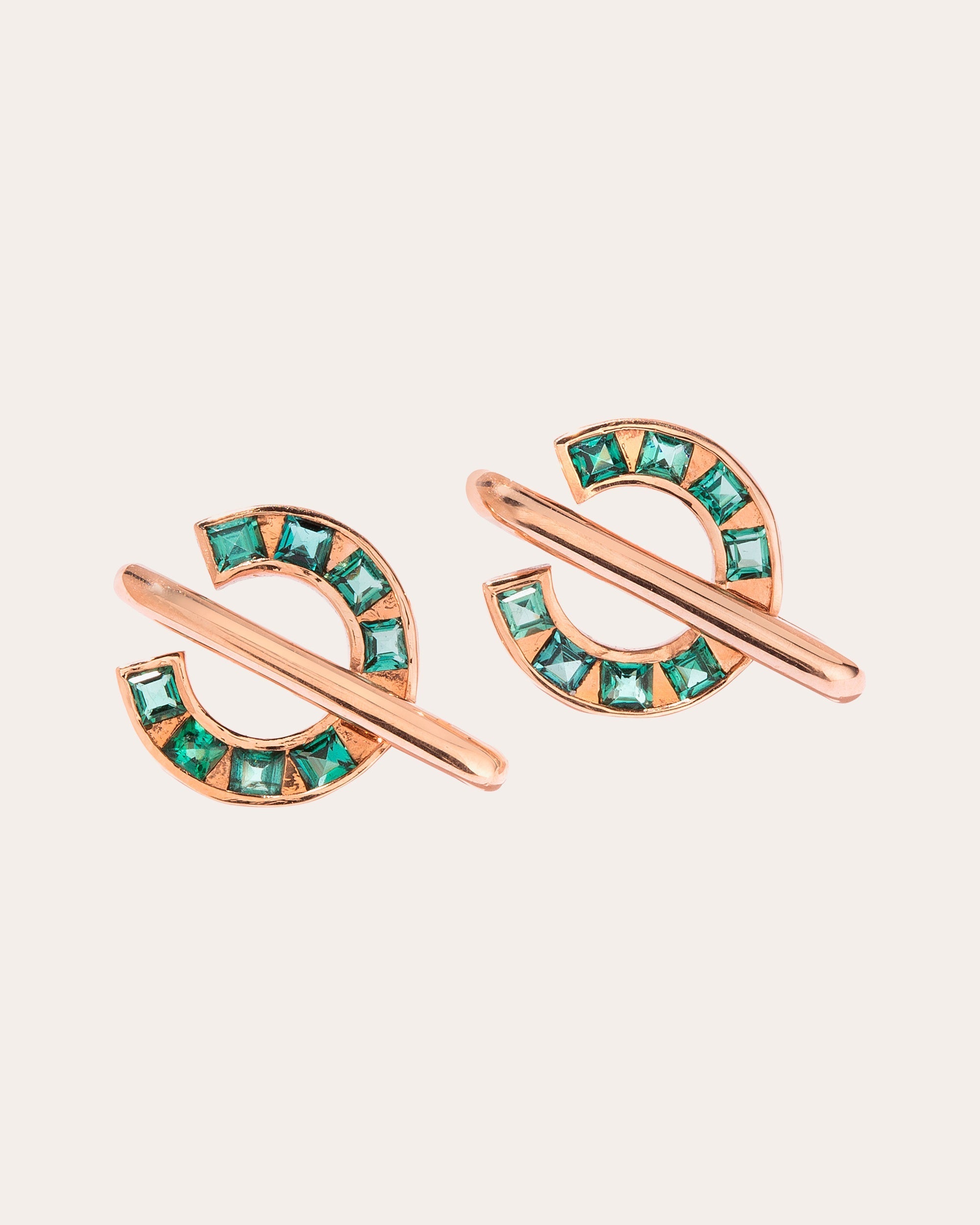 Sundial 14K Gold Tourmaline Earrings