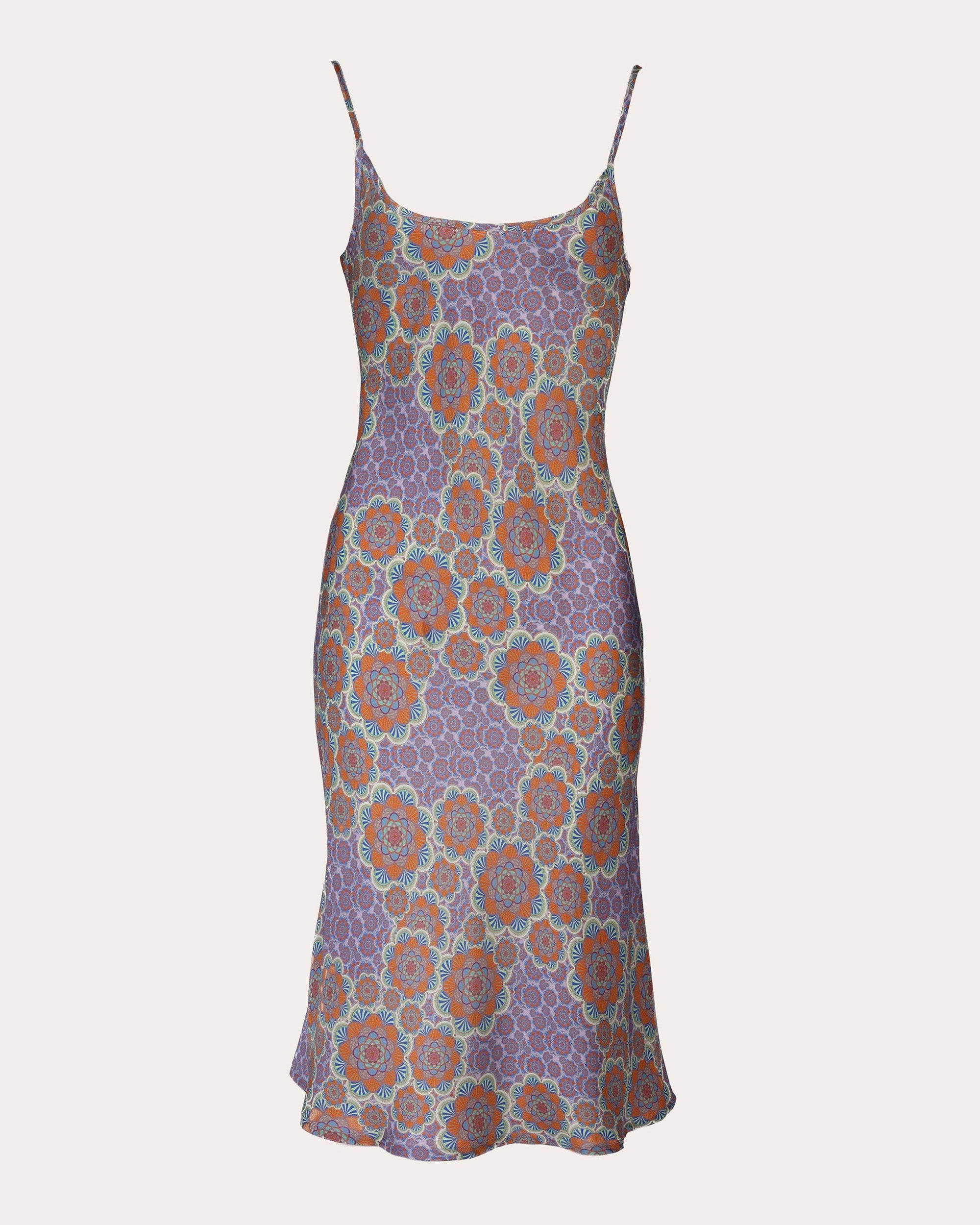 Edo Mozaiku Printed Silk Slip Dress