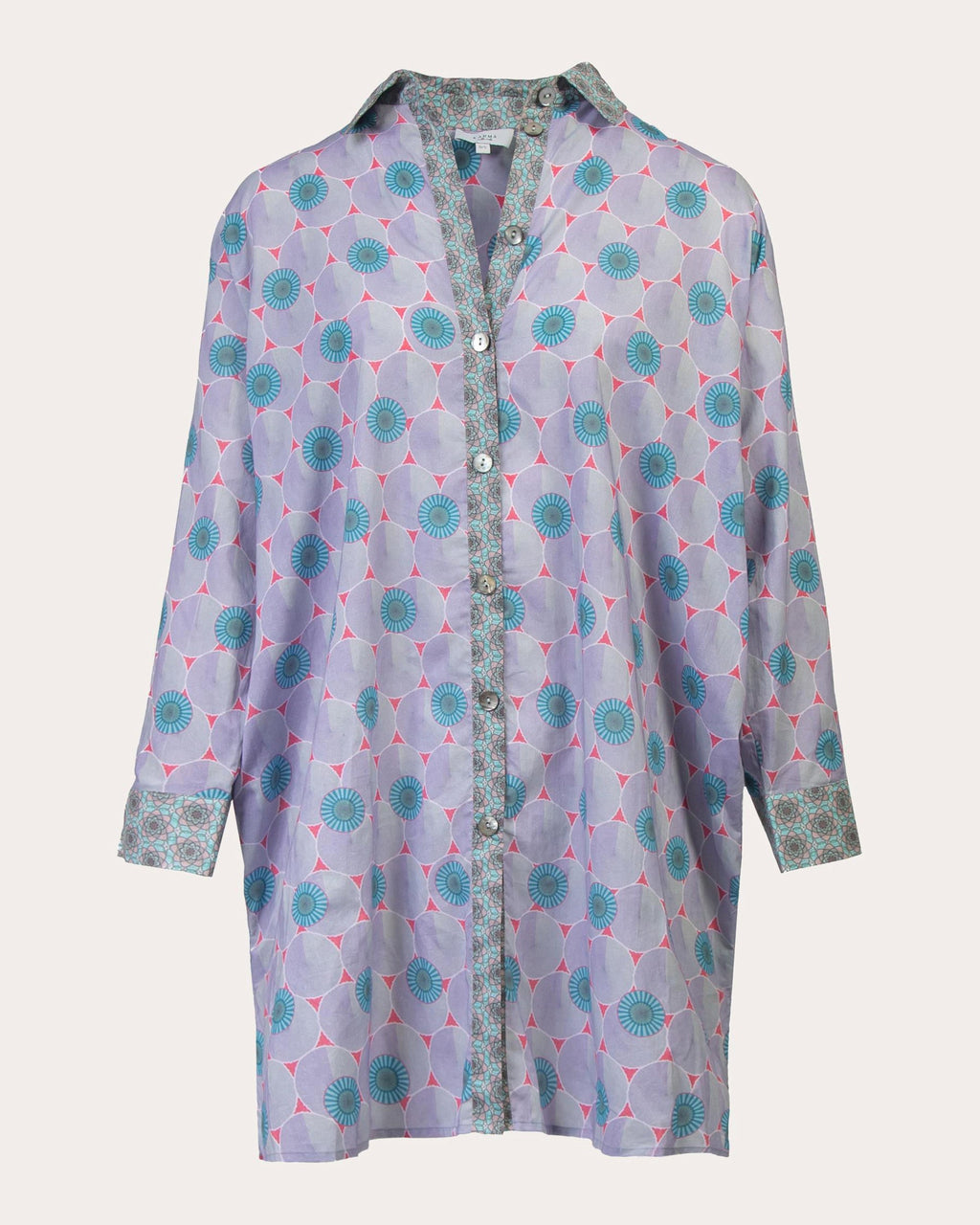 Gifu Kassa Printed Cotton Shirt Dress