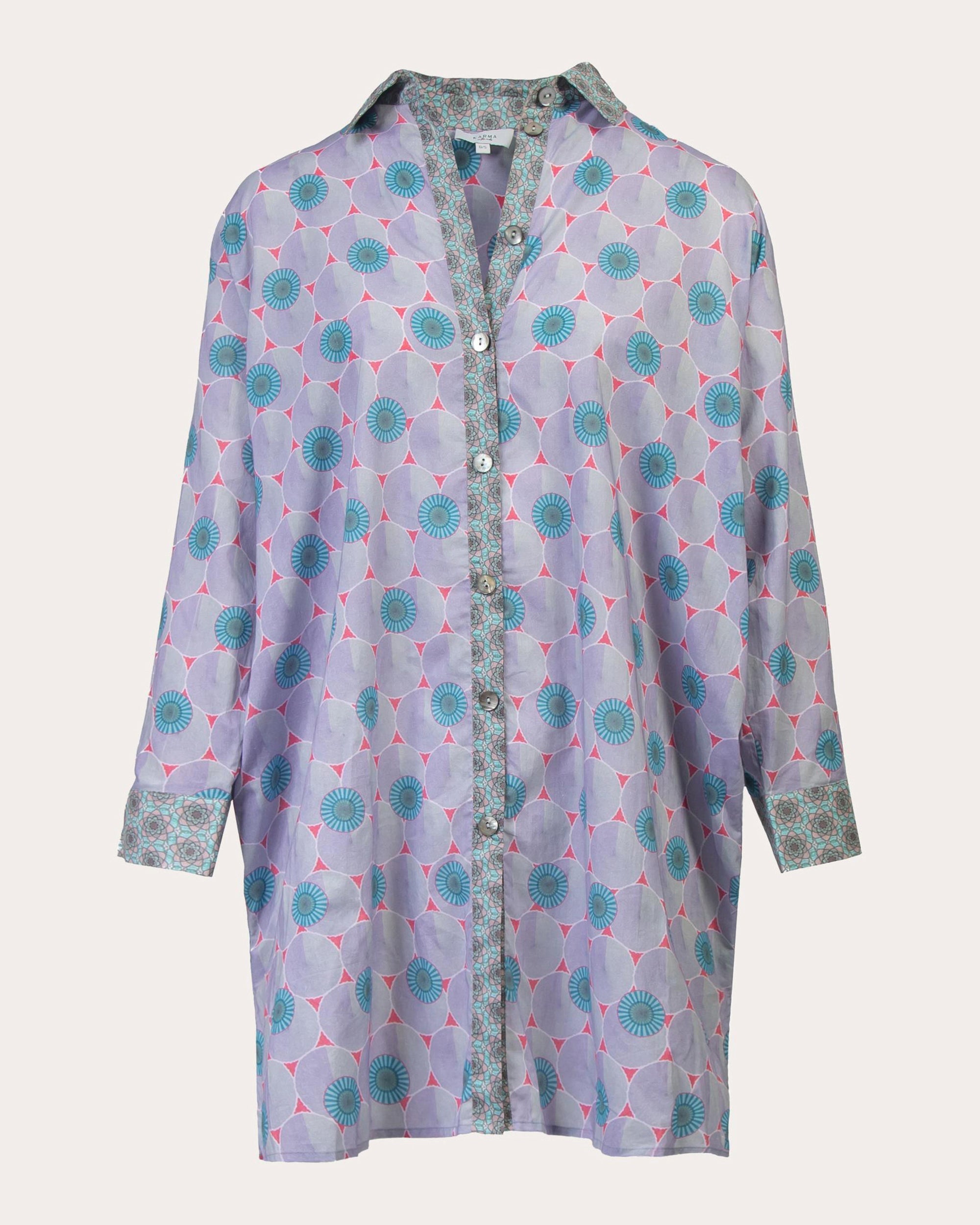 Gifu Kassa Printed Cotton Shirt Dress