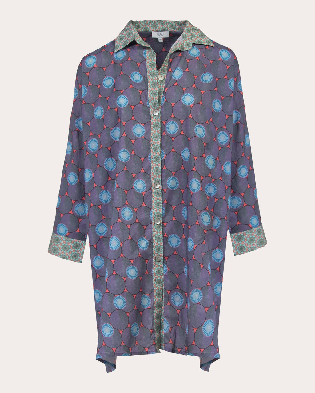 Gifu Kassa Printed Cotton Shirt Dress