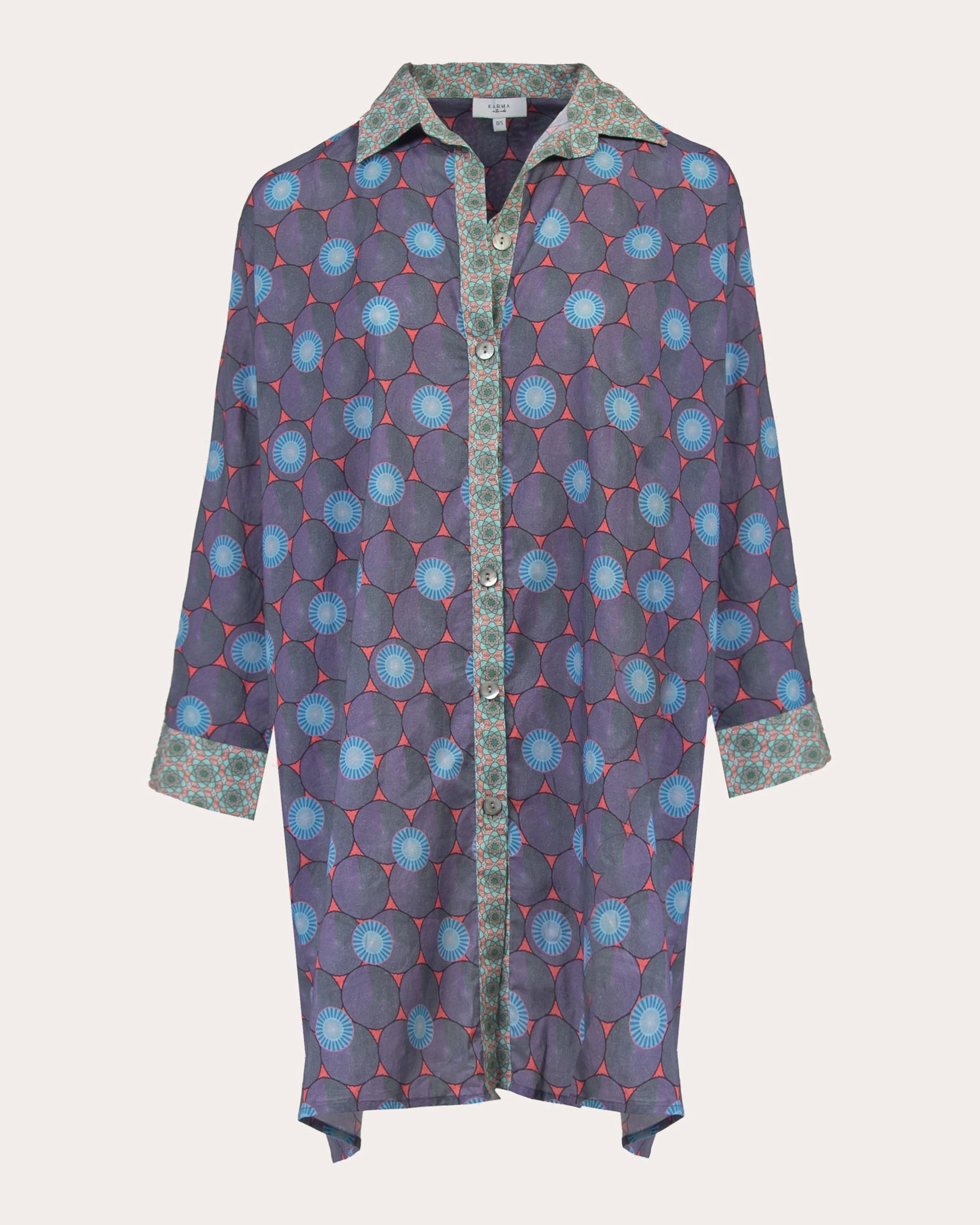 Gifu Kassa Printed Cotton Shirt Dress