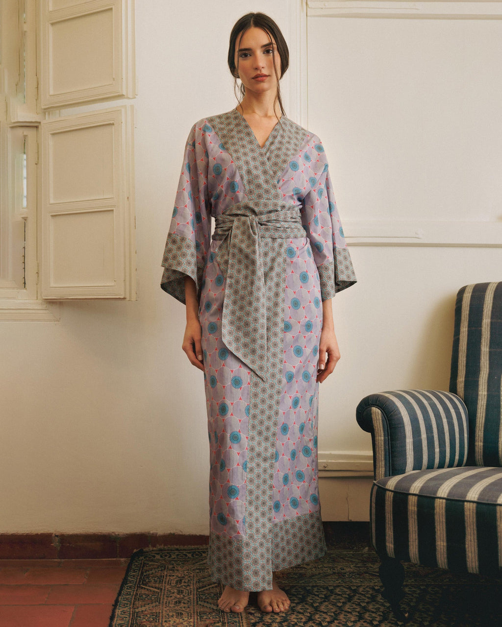 Kobe Kassa Printed Cotton Kimono