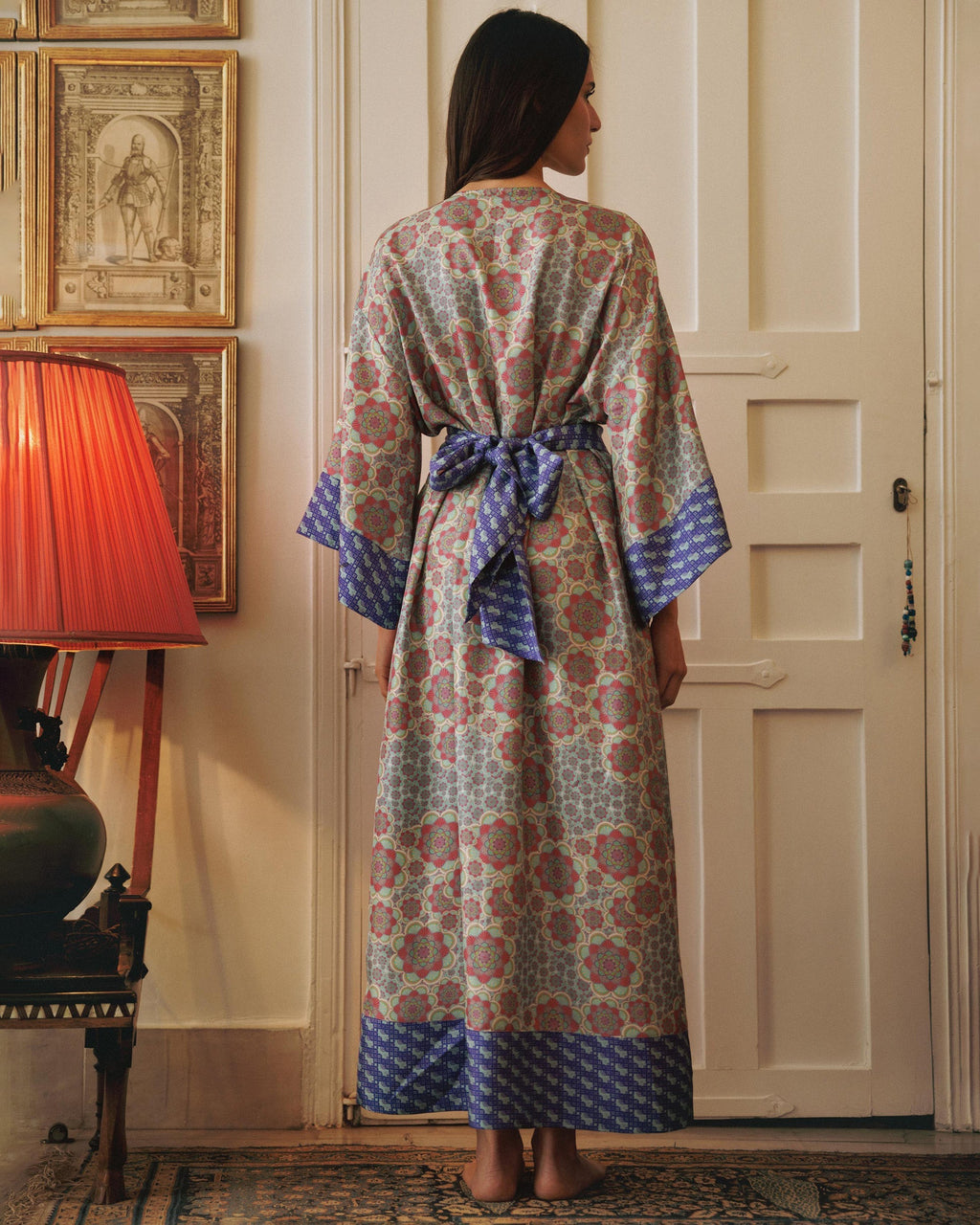 Kobe Mozaiku Printed Silk Kimono