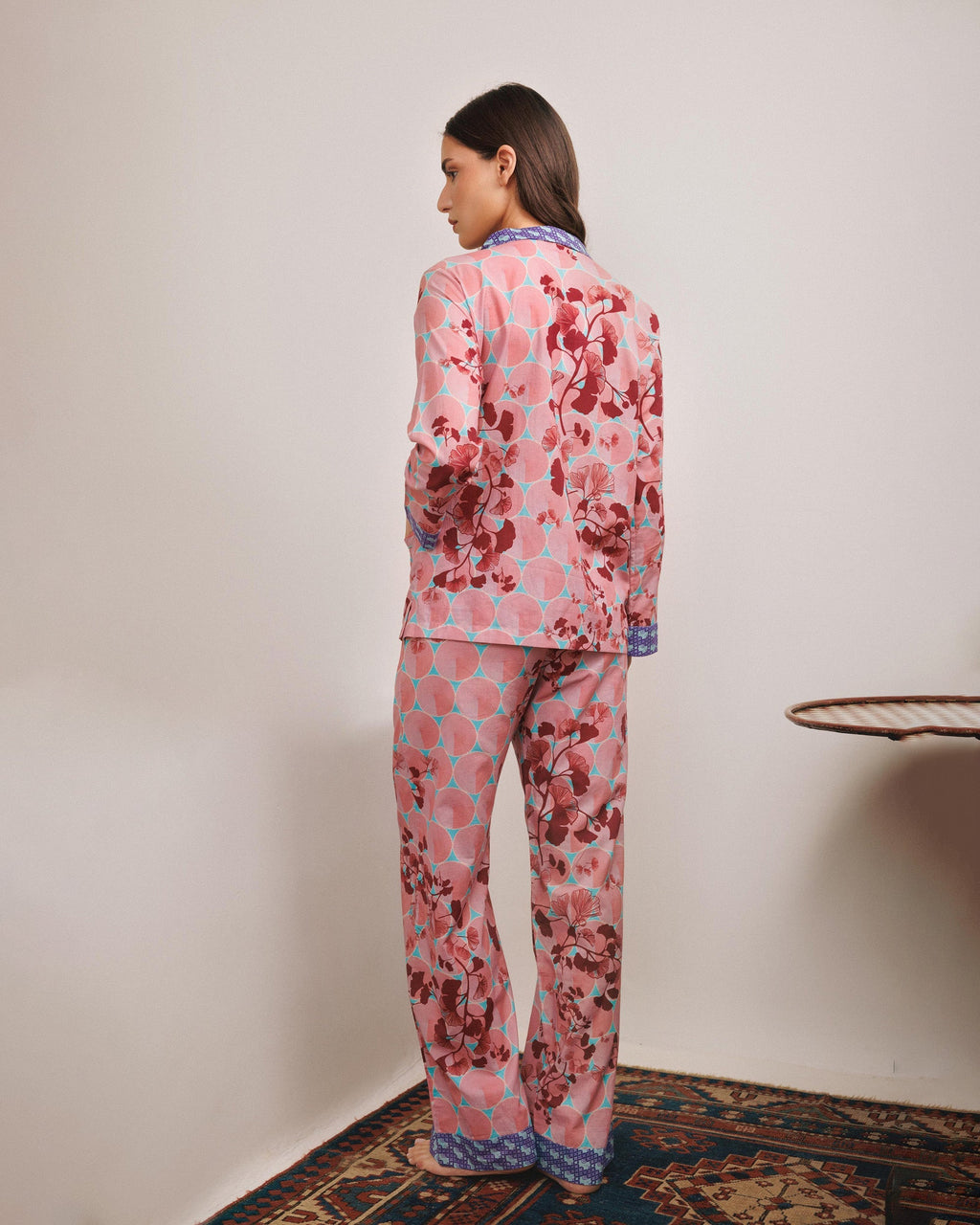 Tokyo Ginko Printed Cotton Pajama Set