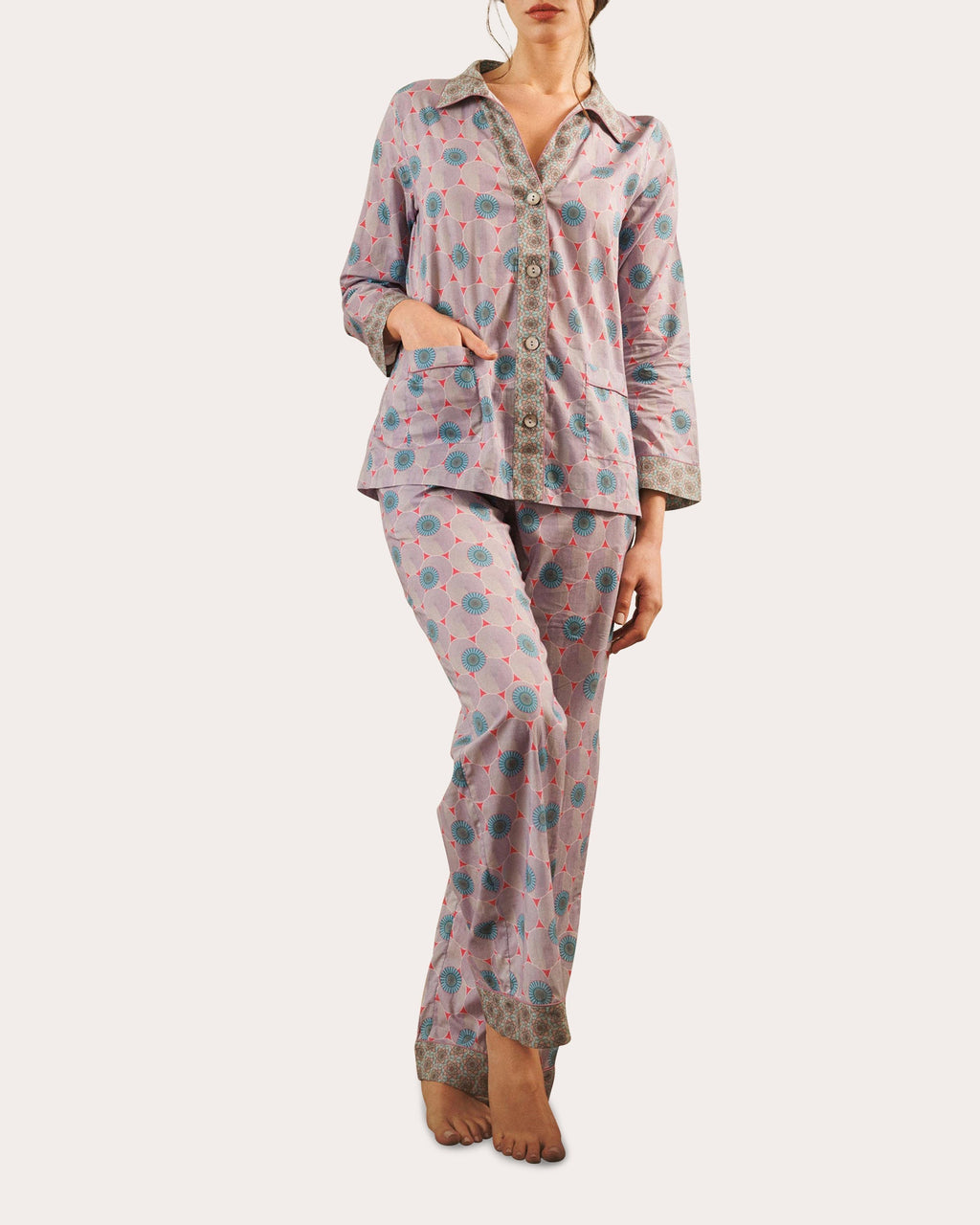 Tokyo Kassa Printed Cotton Pajama Set