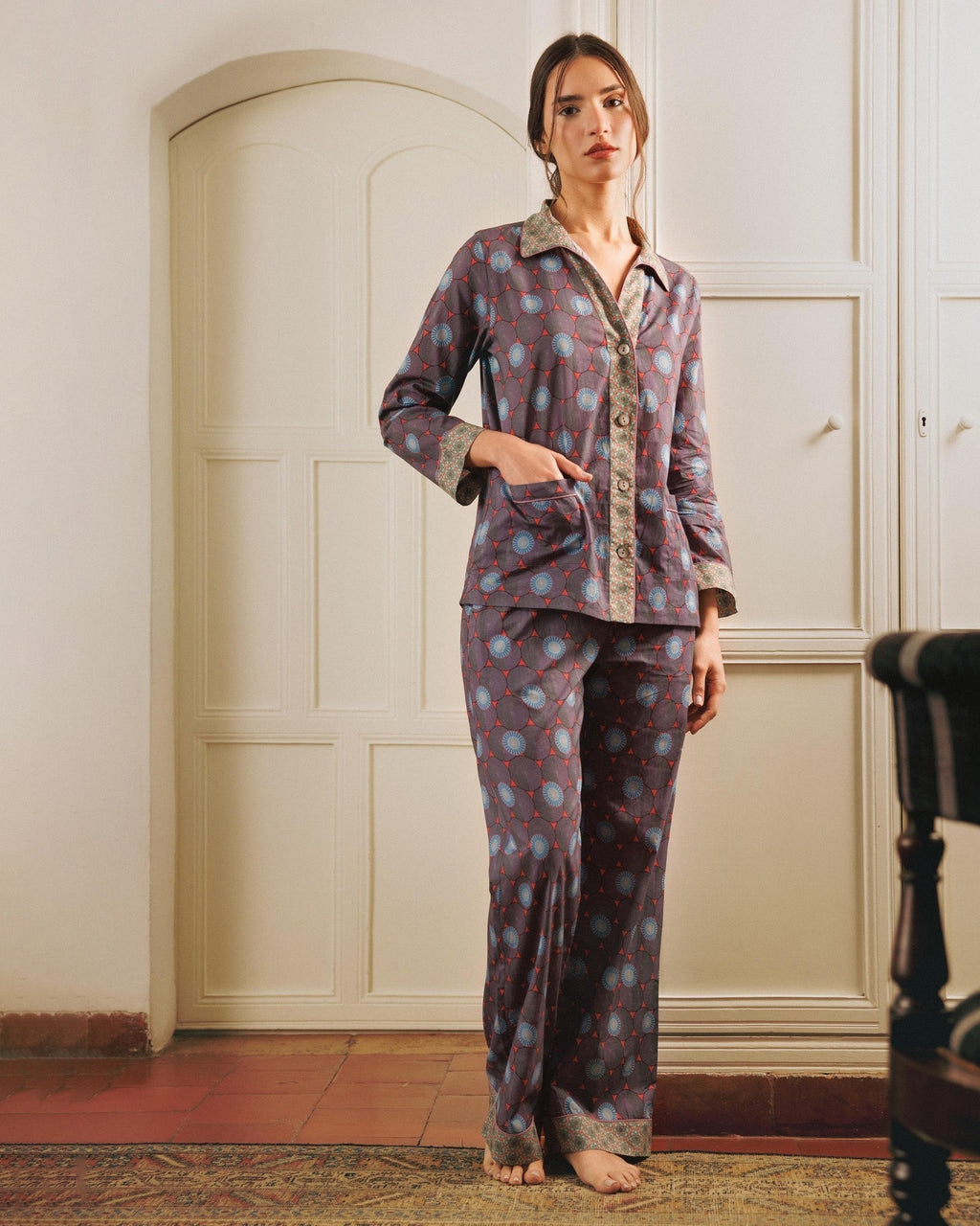 Tokyo Kassa Printed Cotton Pajama Set