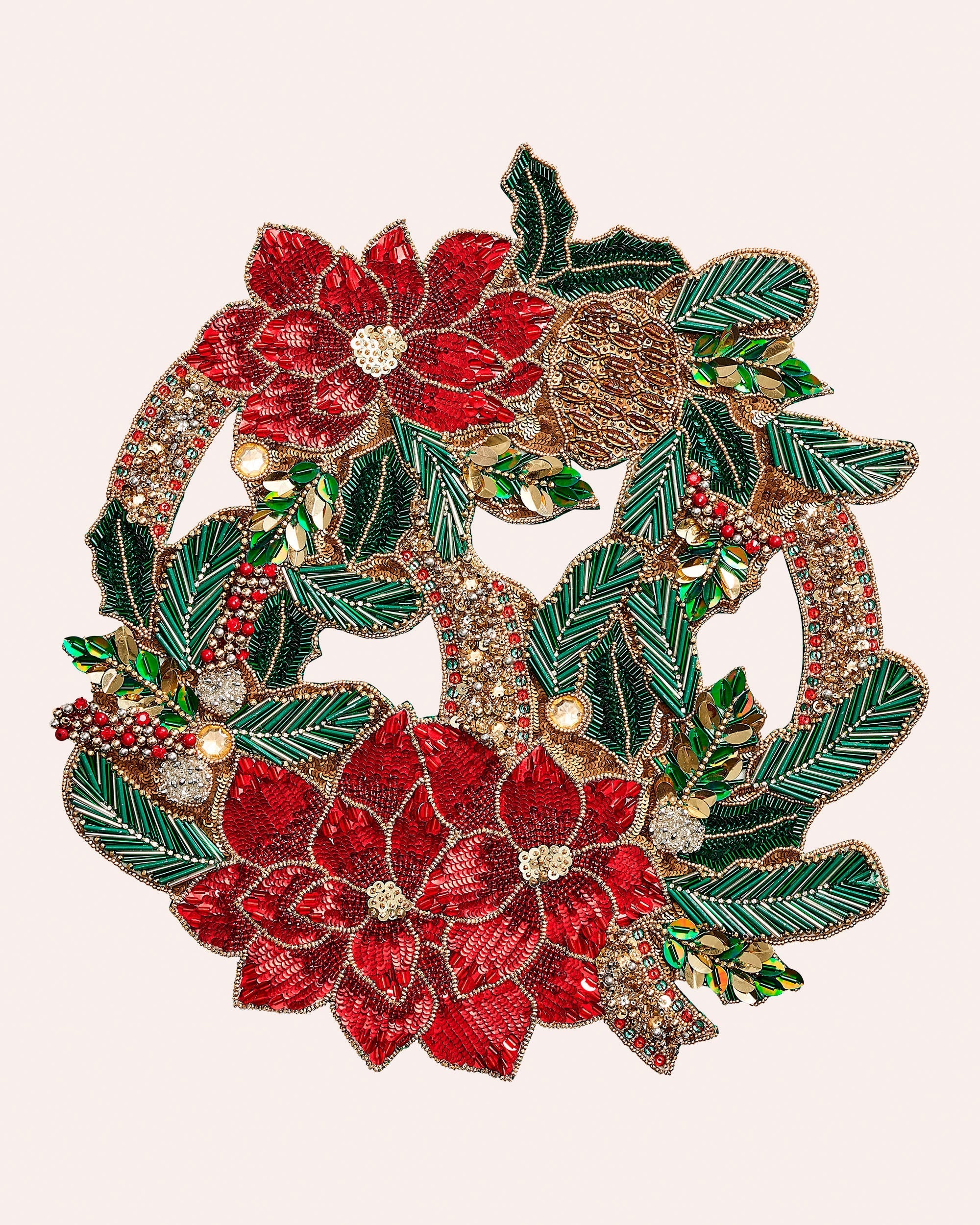 Christmas Poinsettia Placemat - Set of 2