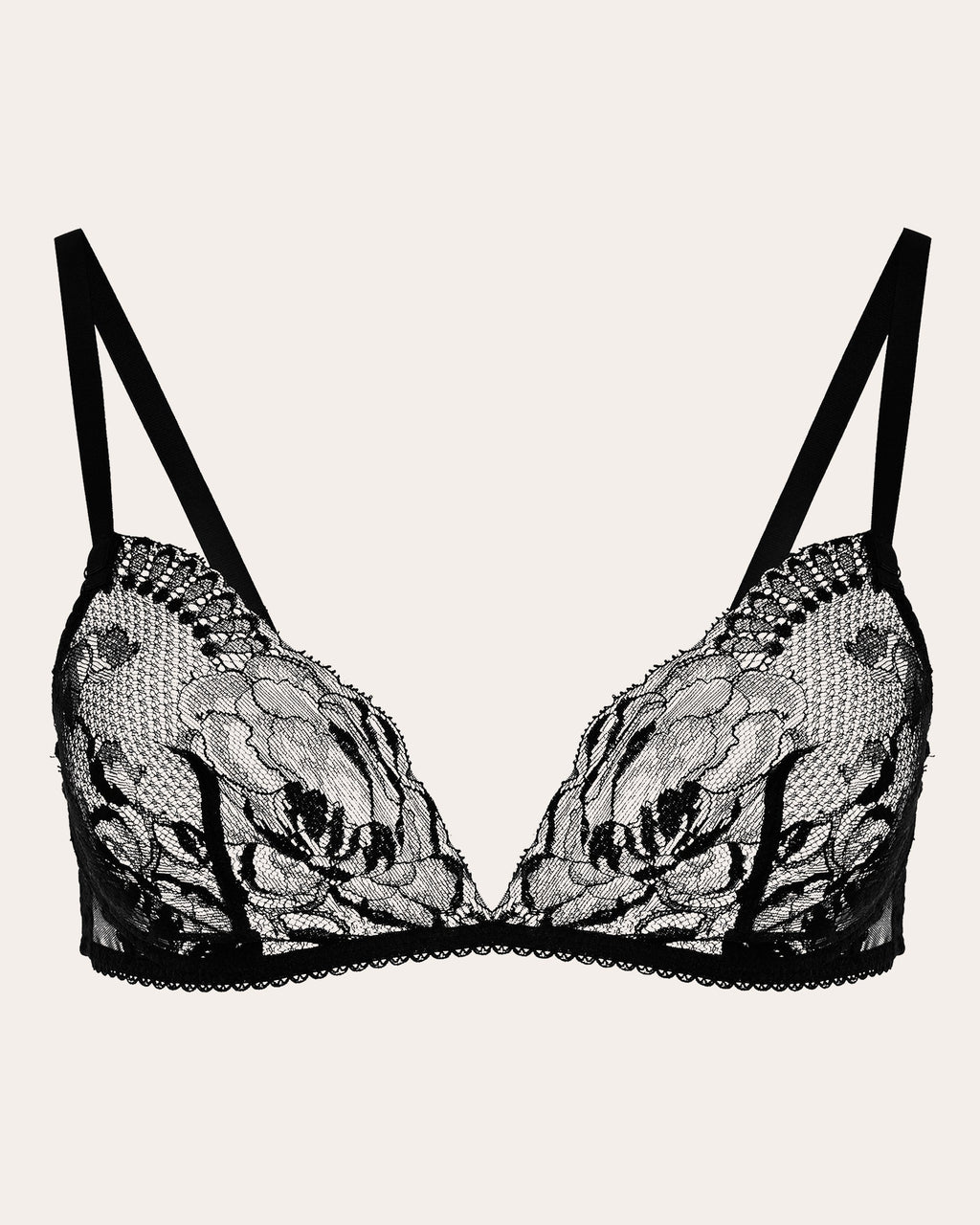 Black Brigitta Lace Non-Wire Bra