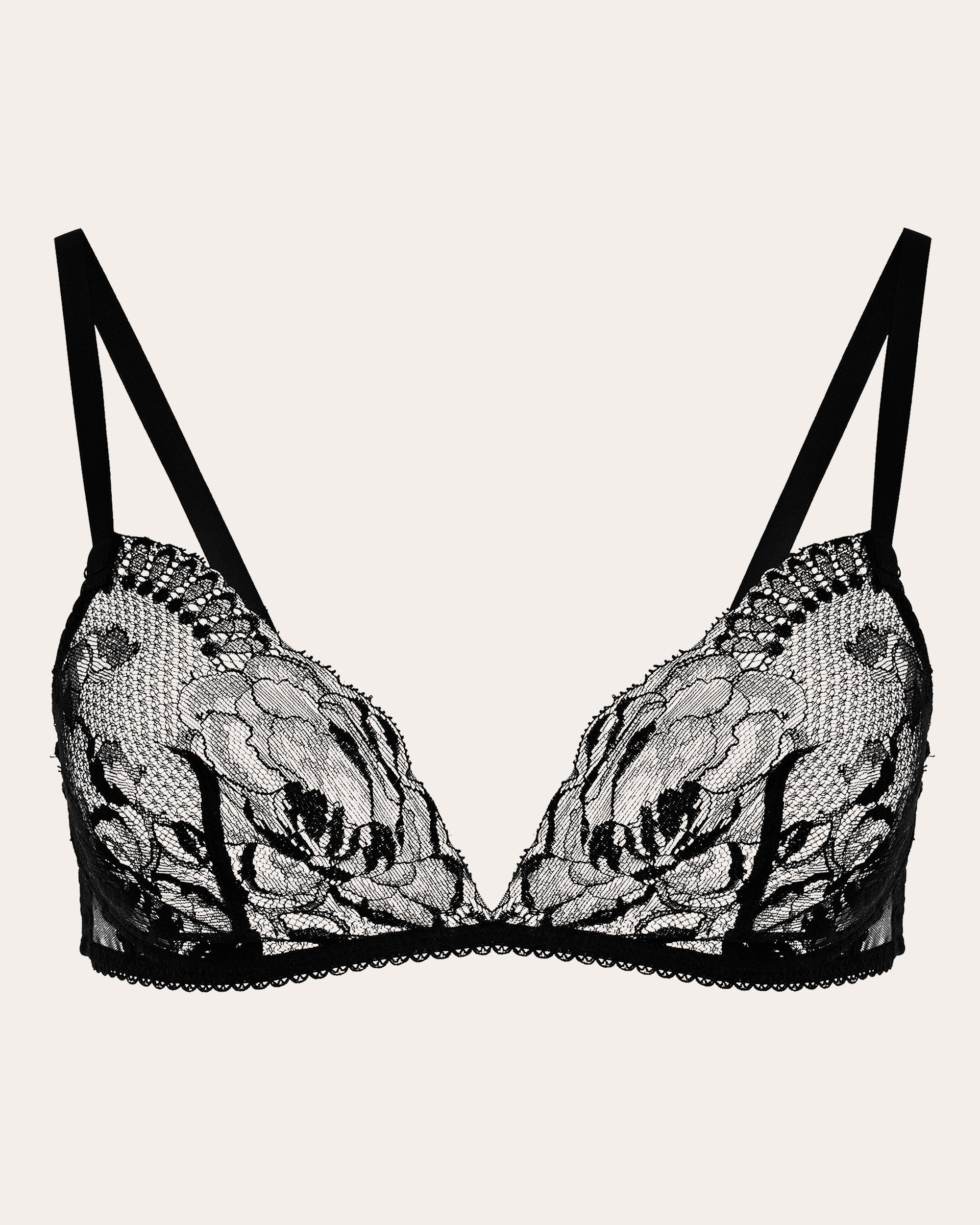 Black Brigitta Lace Non-Wire Bra