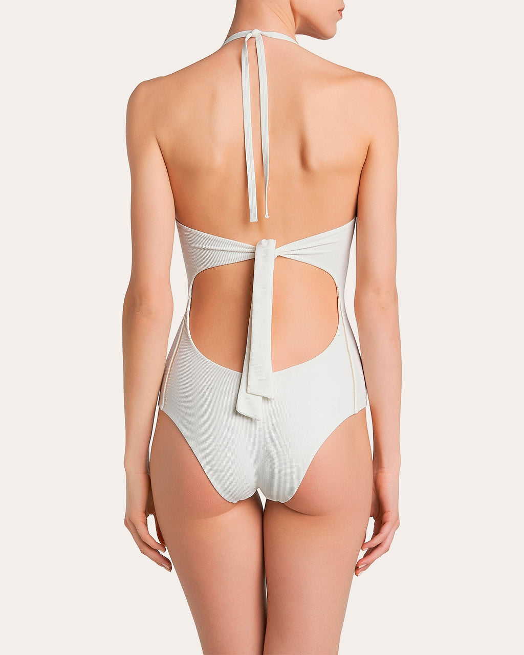Embroidered Halter One Piece