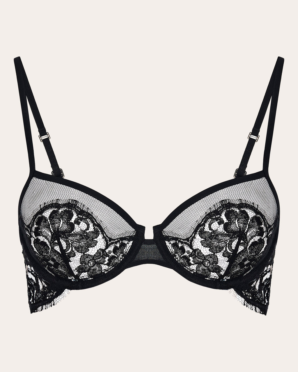 Fall in Love Underwire Leavers Lace and Silk Bra