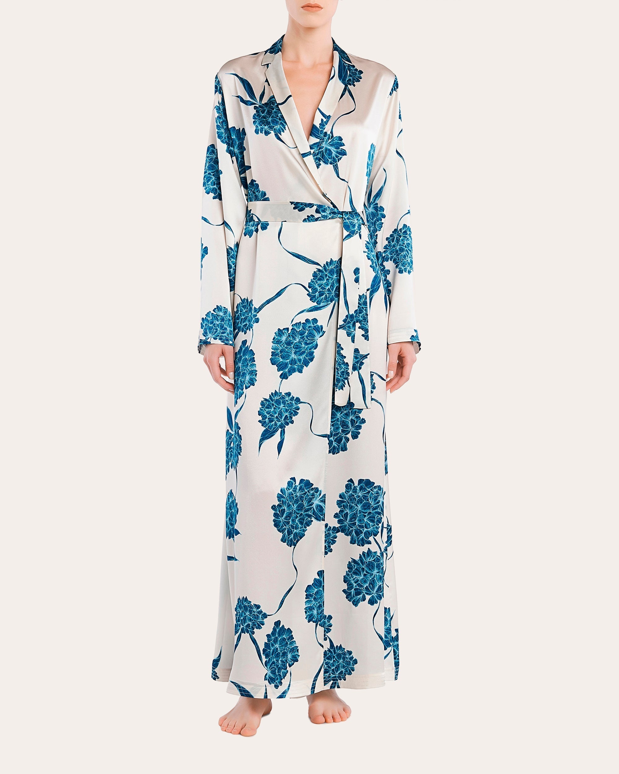 Floral Long Slip Robe