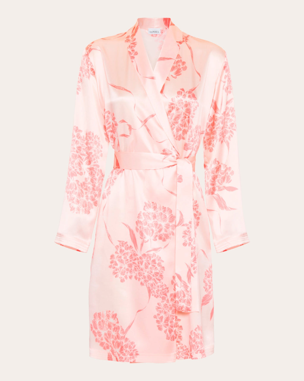 Floral Short Silk Robe