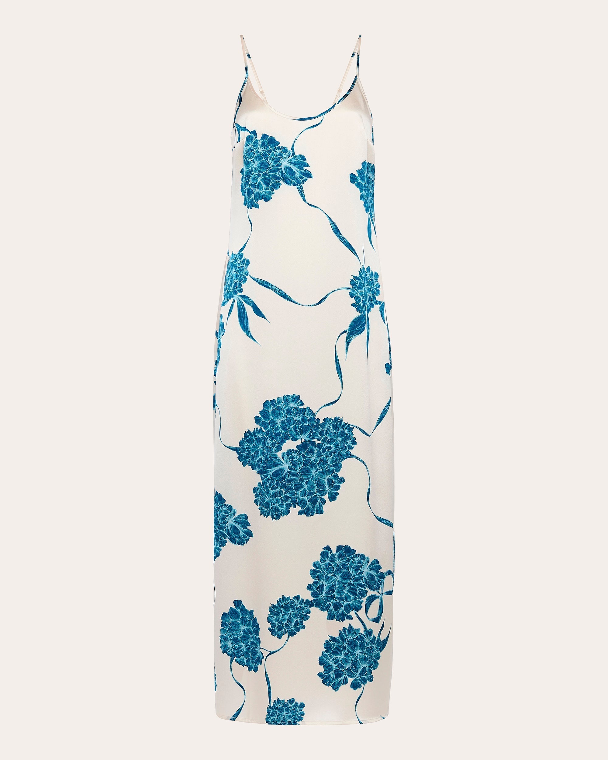 Floral Silk Long Slip Dress