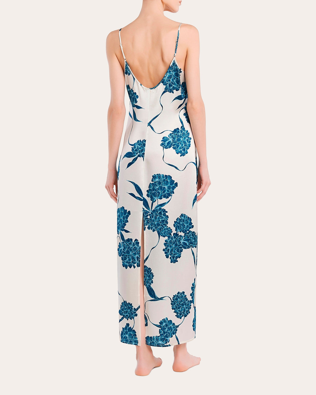 Floral Silk Long Slip Dress