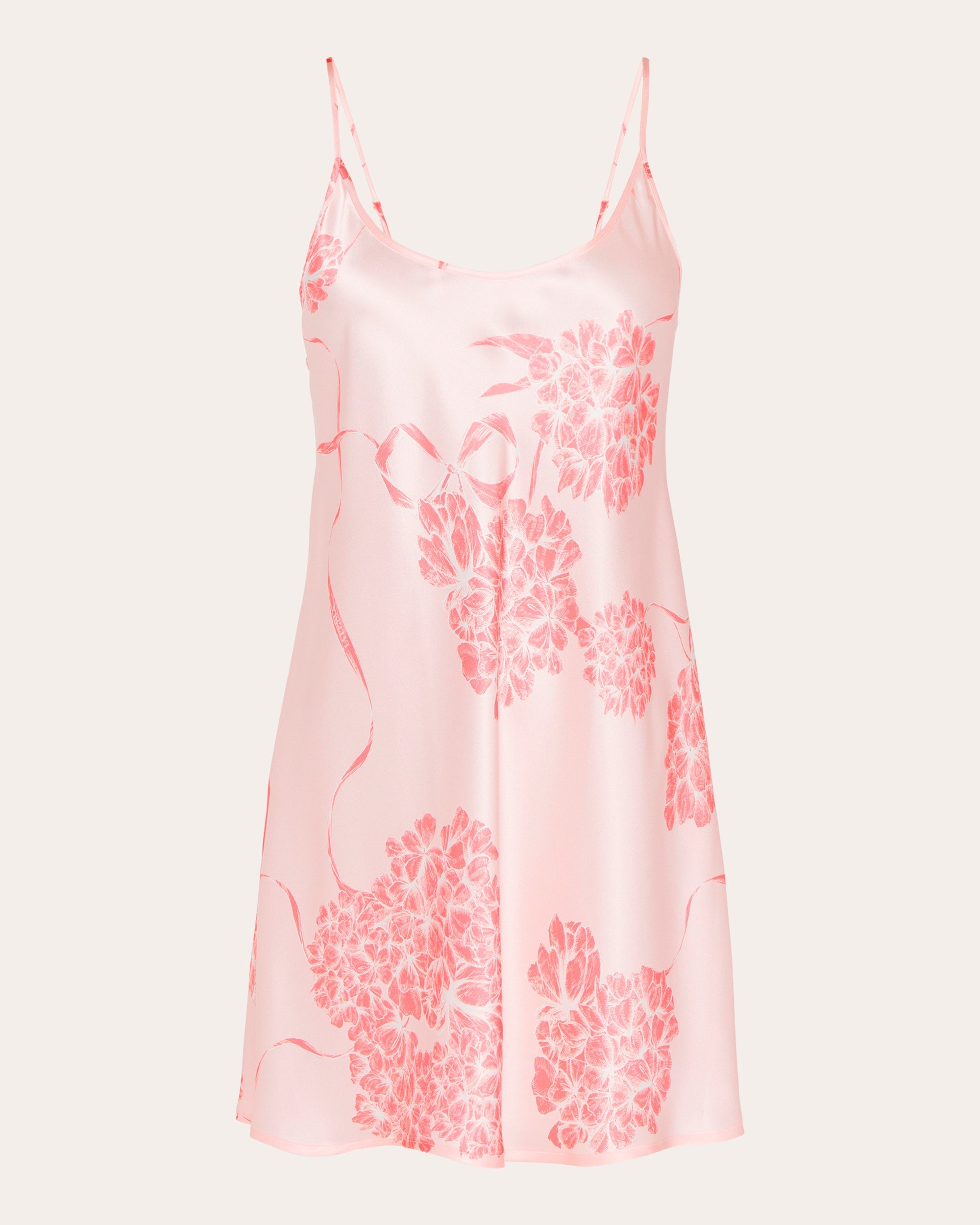 Floral Silk Short Slip Dress