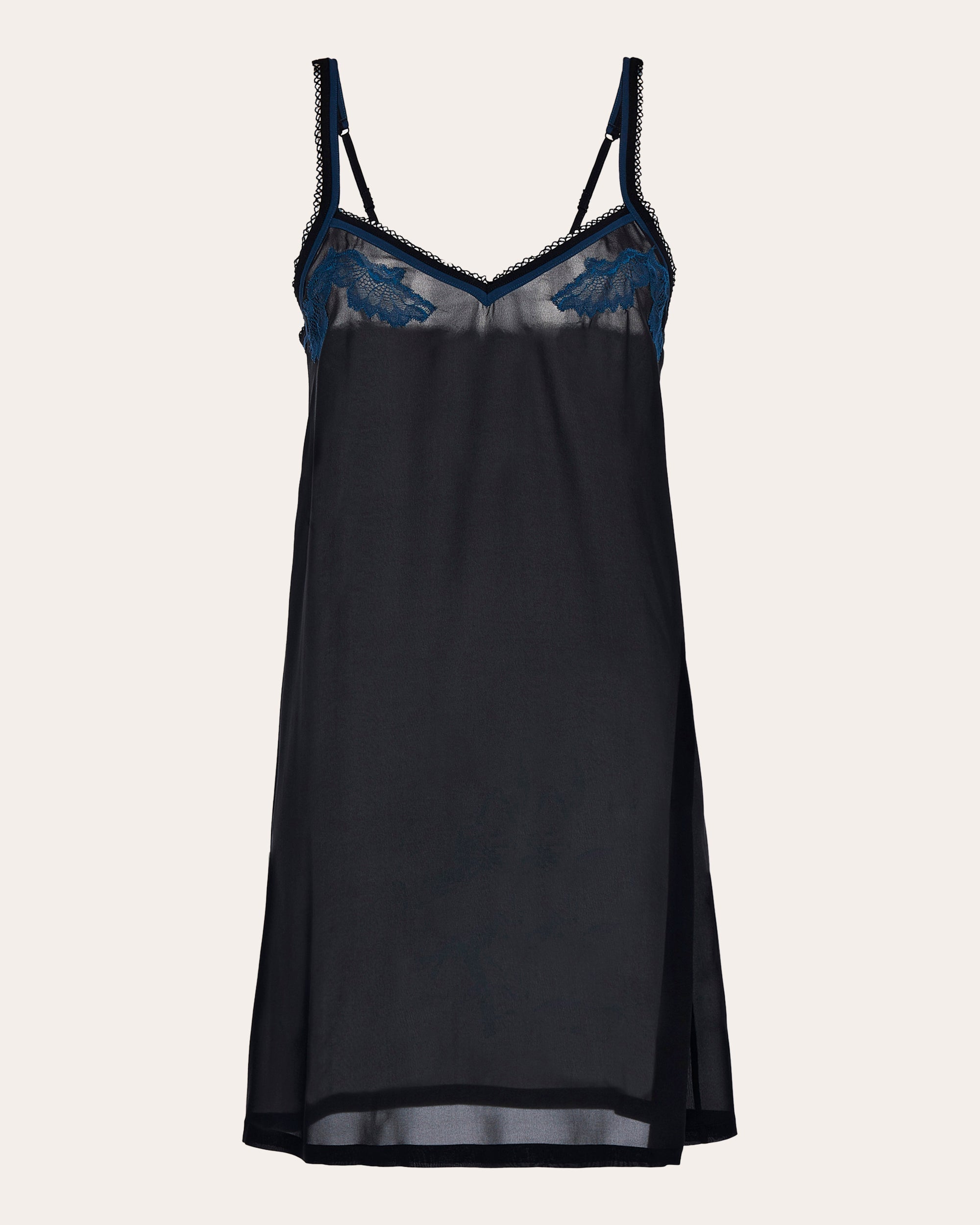 Good Vibrations Lace-Trimmed Silk-Satin Chemise