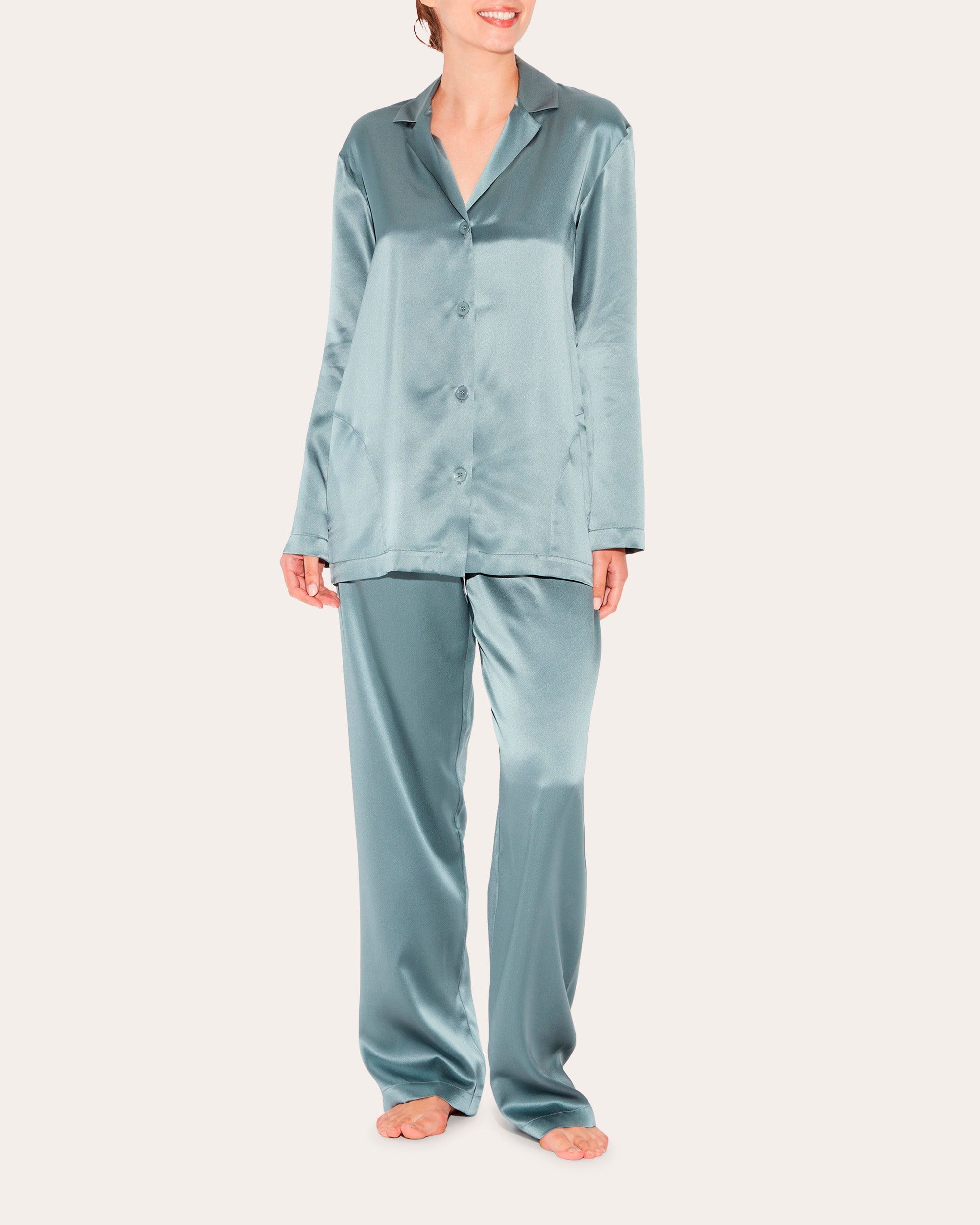 Long Silk Pajama Set