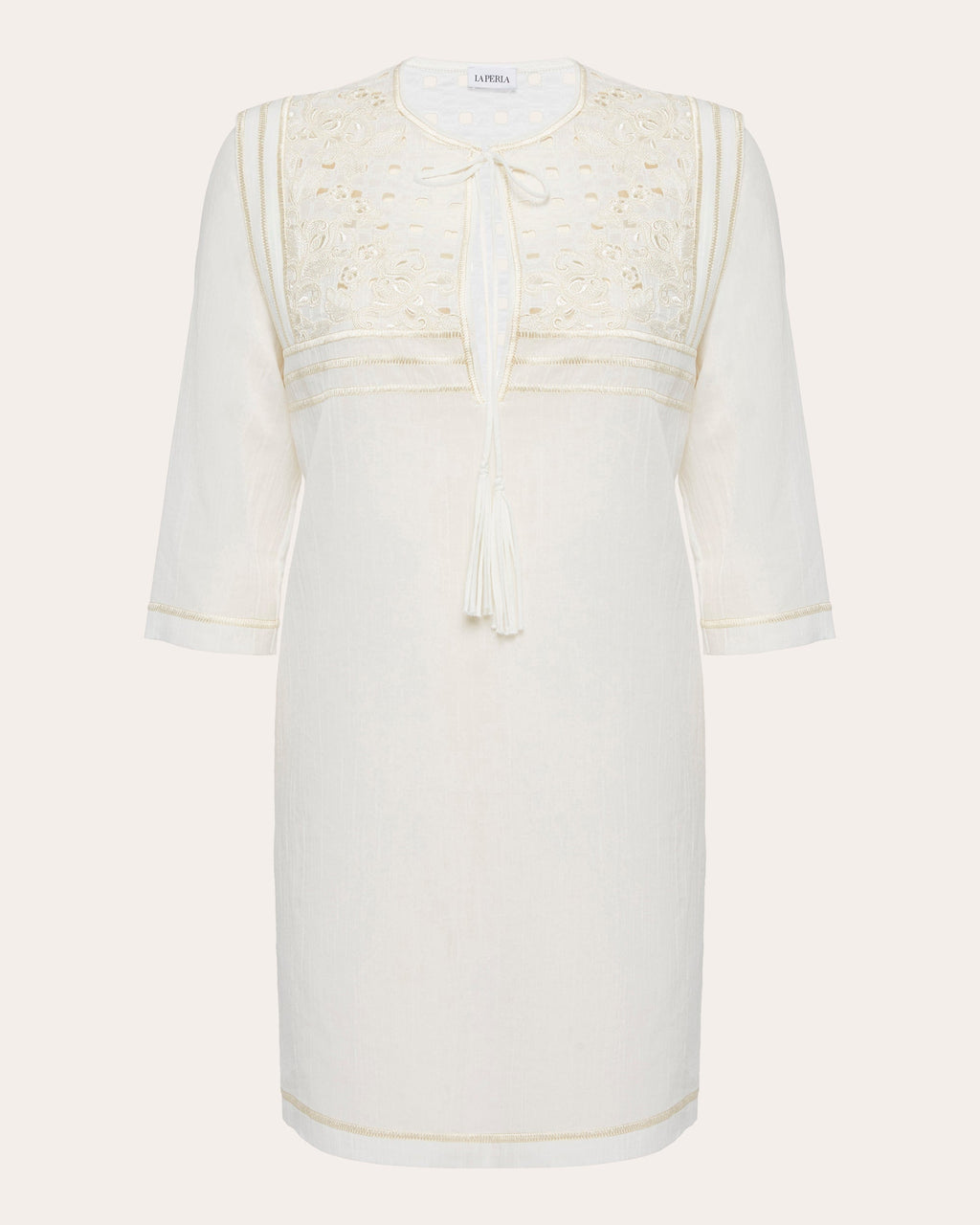 Love Journey Embroidered Cotton-Voile Mini Dress