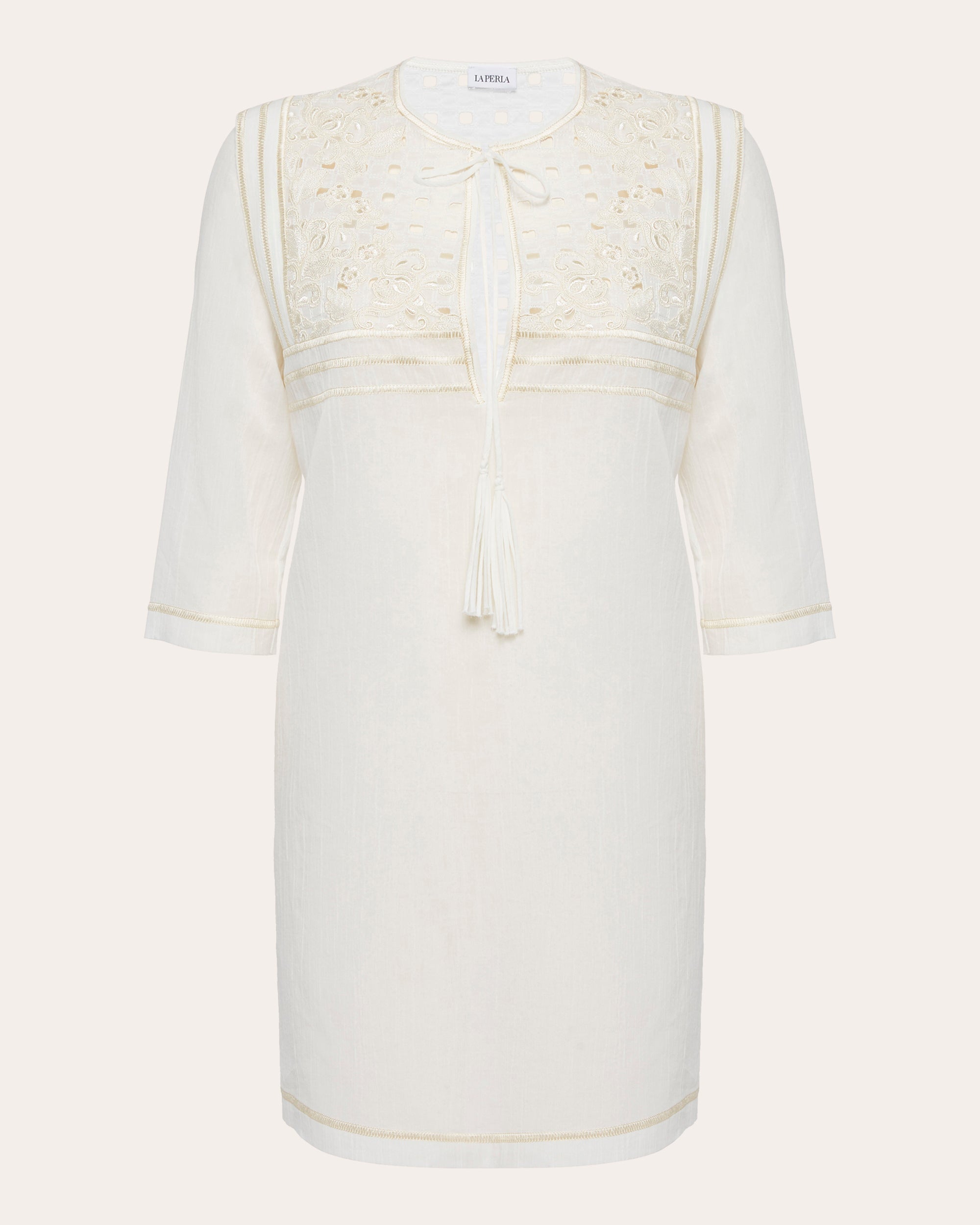 Love Journey Embroidered Cotton-Voile Mini Dress