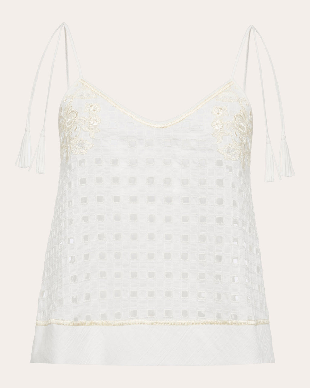Love Journey Embroidered Cotton-Voile Top