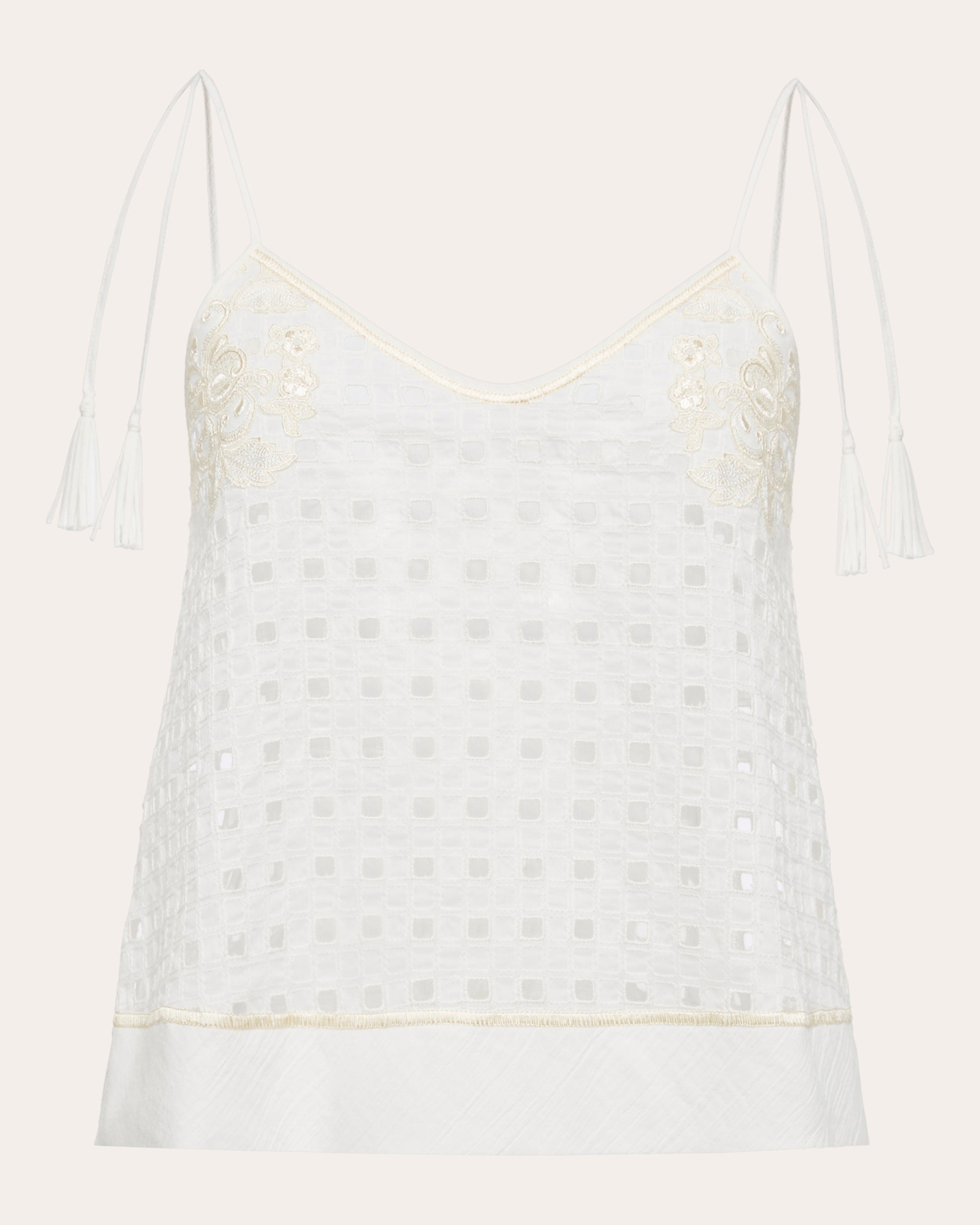 Love Journey Embroidered Cotton-Voile Top