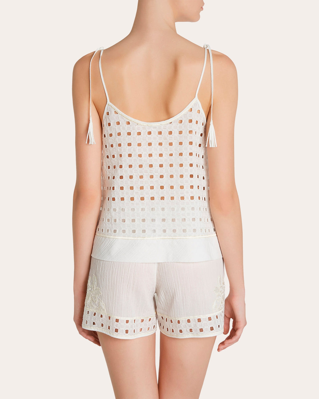 Love Journey Embroidered Cotton-Voile Top