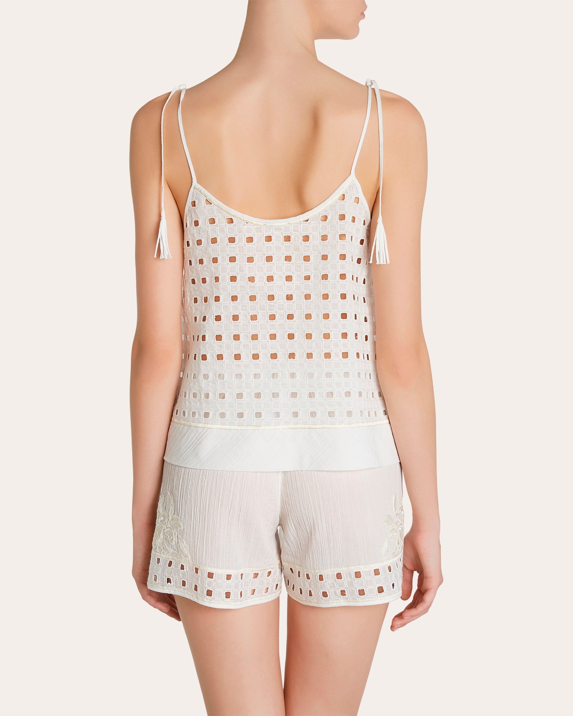Love Journey Embroidered Cotton-Voile Top