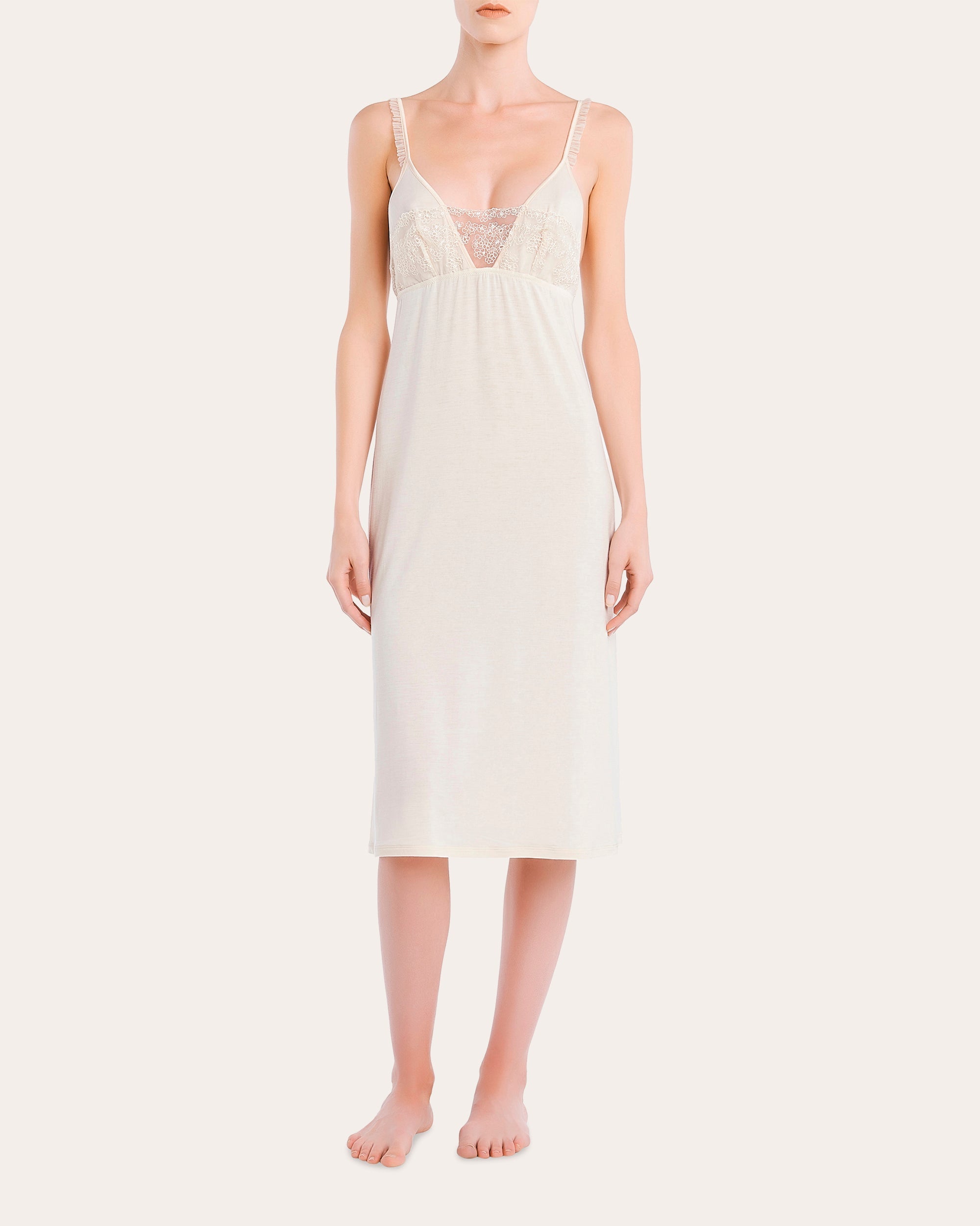 Lace-Embroidered Nightgown