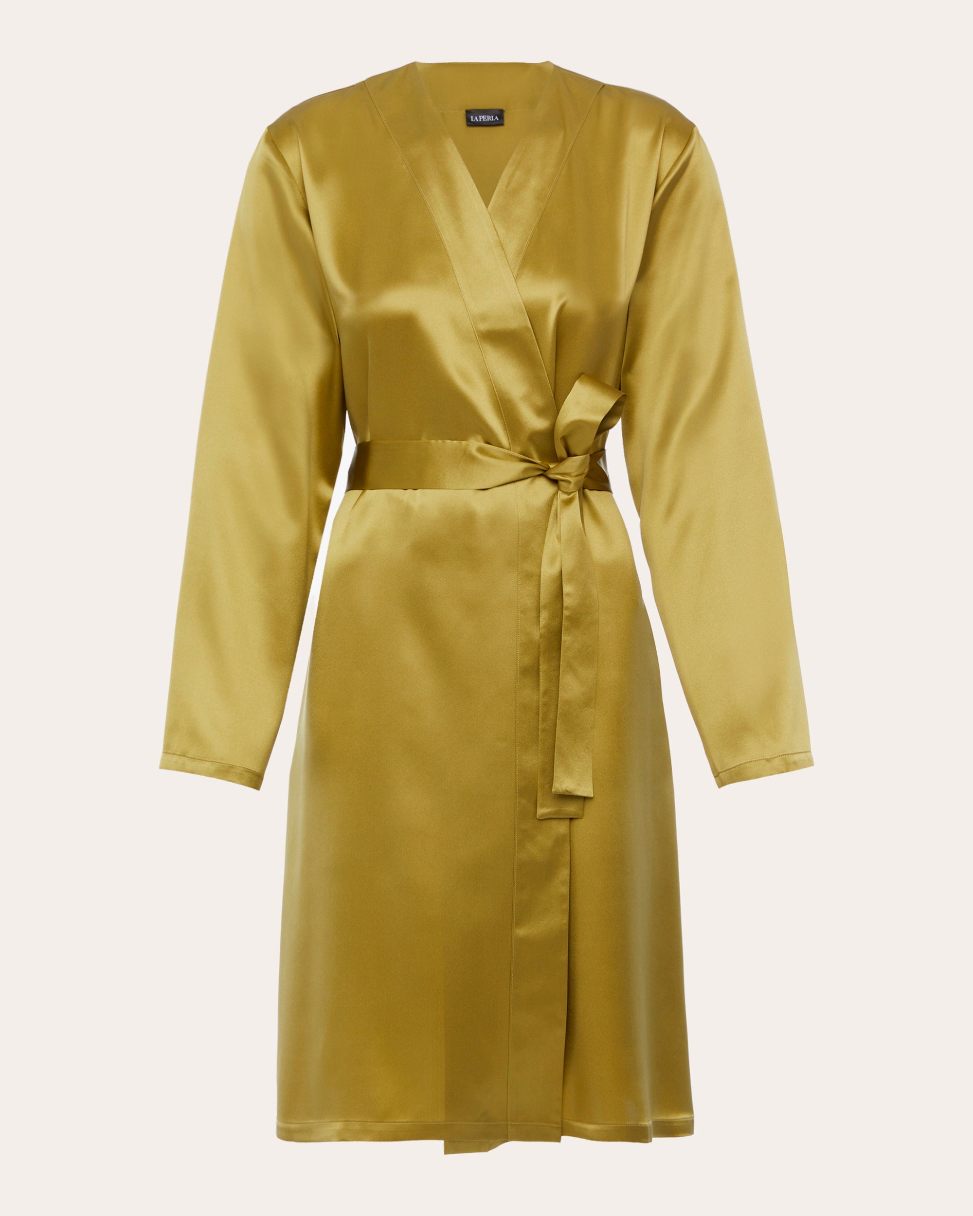 Belted Silk-Satin Robe