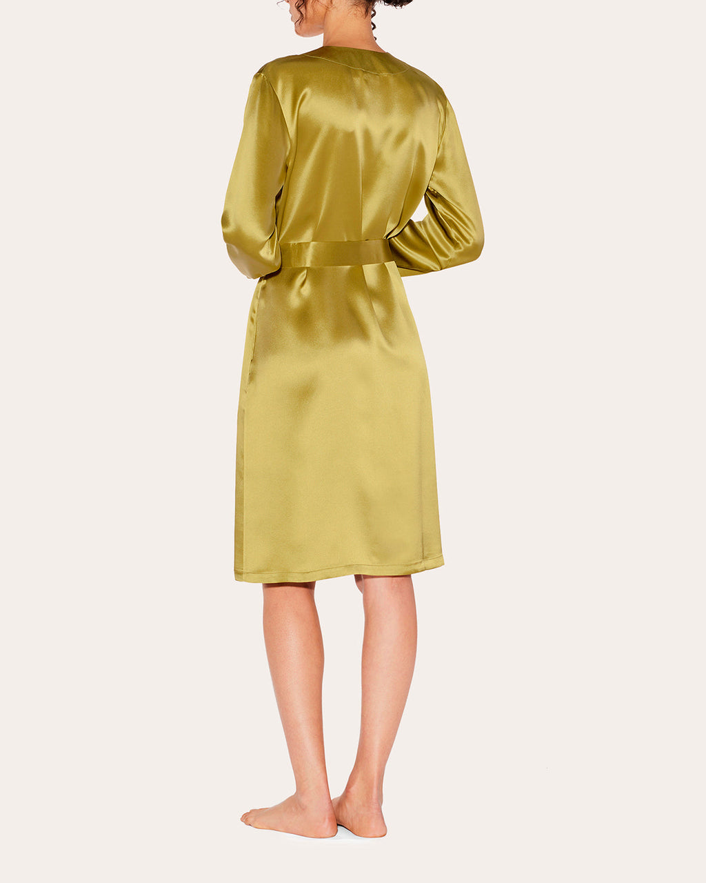 Belted Silk-Satin Robe