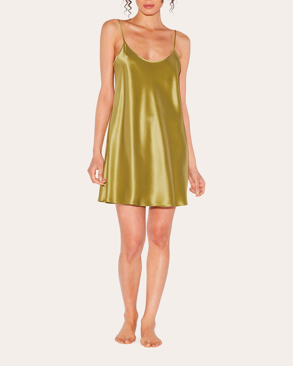 Short Silk Slip Dress