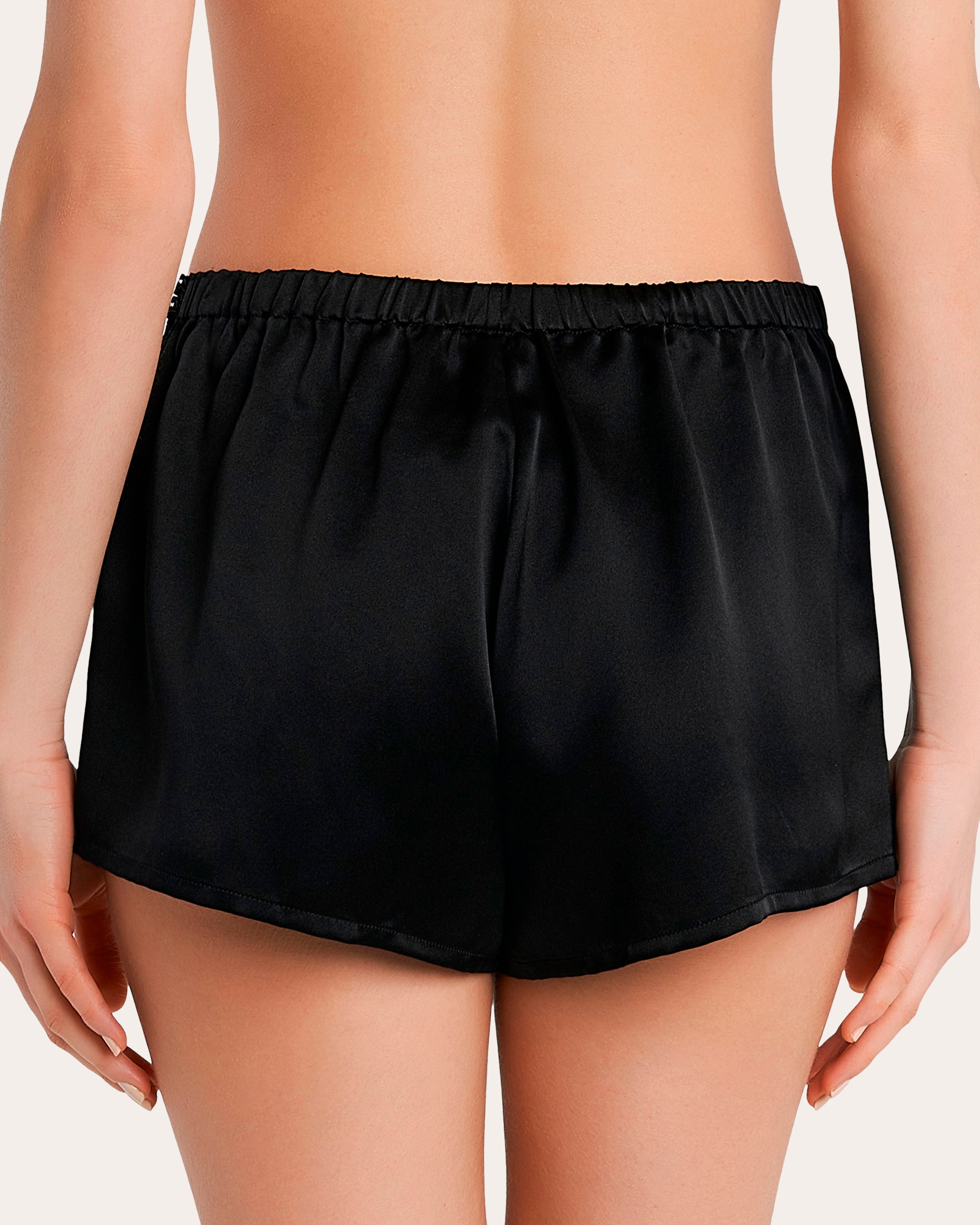 Silk-Satin Pajama Shorts