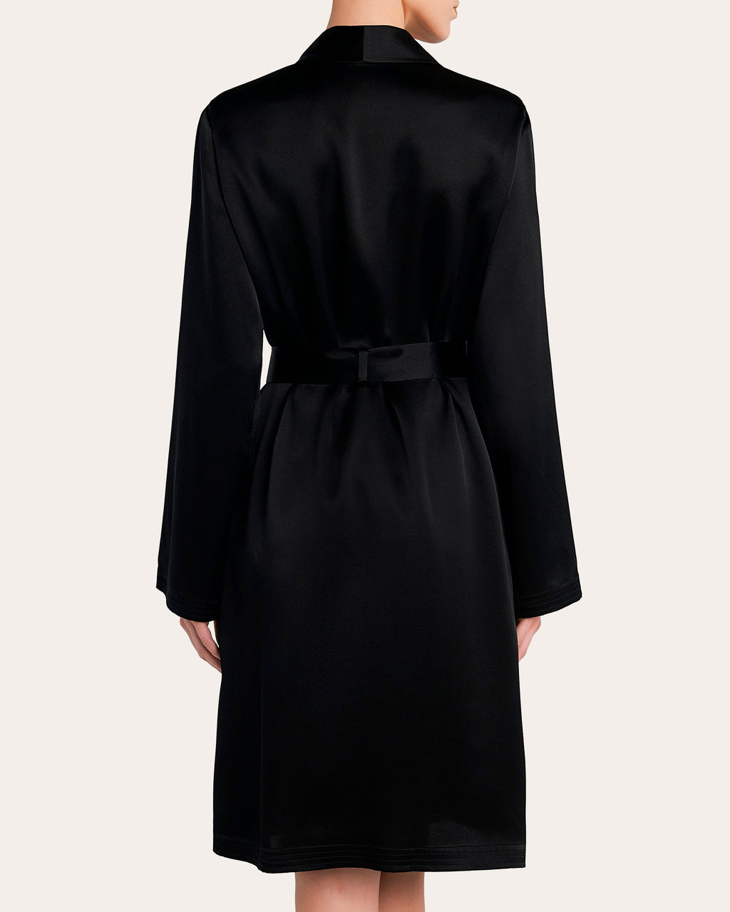 Belted Silk-Satin Robe