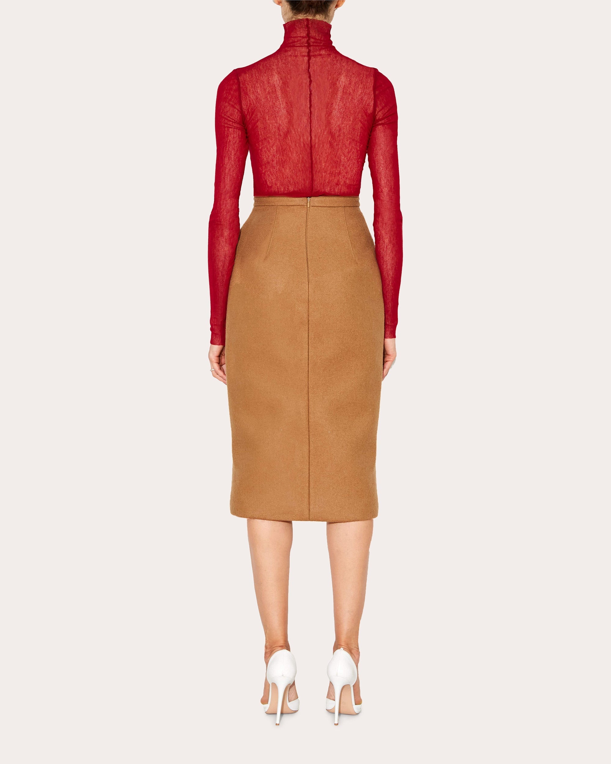 Asymmetric Wool-Blend Skirt