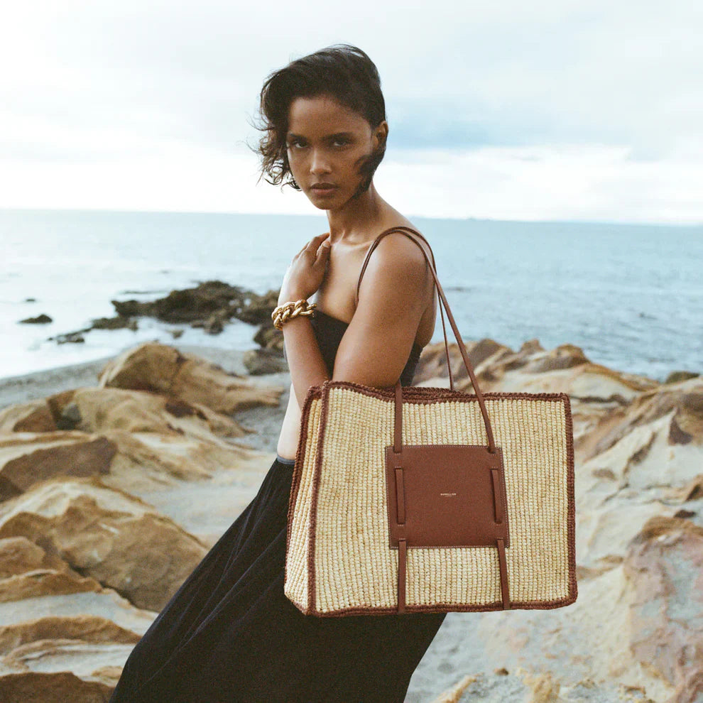 Capri Large Raffia Tote Bag