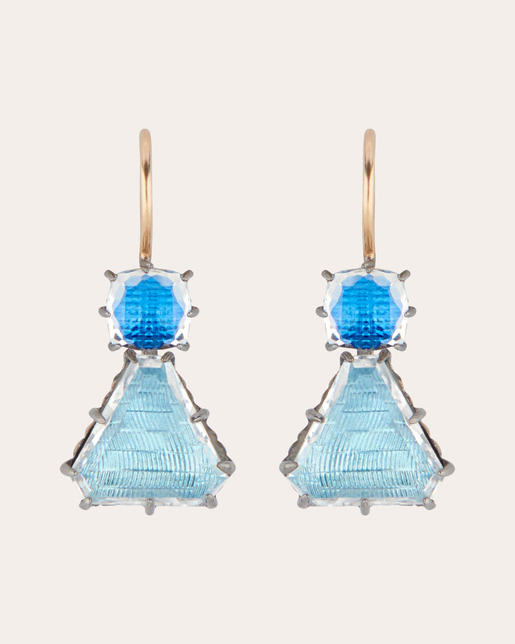 Caterina Geometric One-Drop Earrings