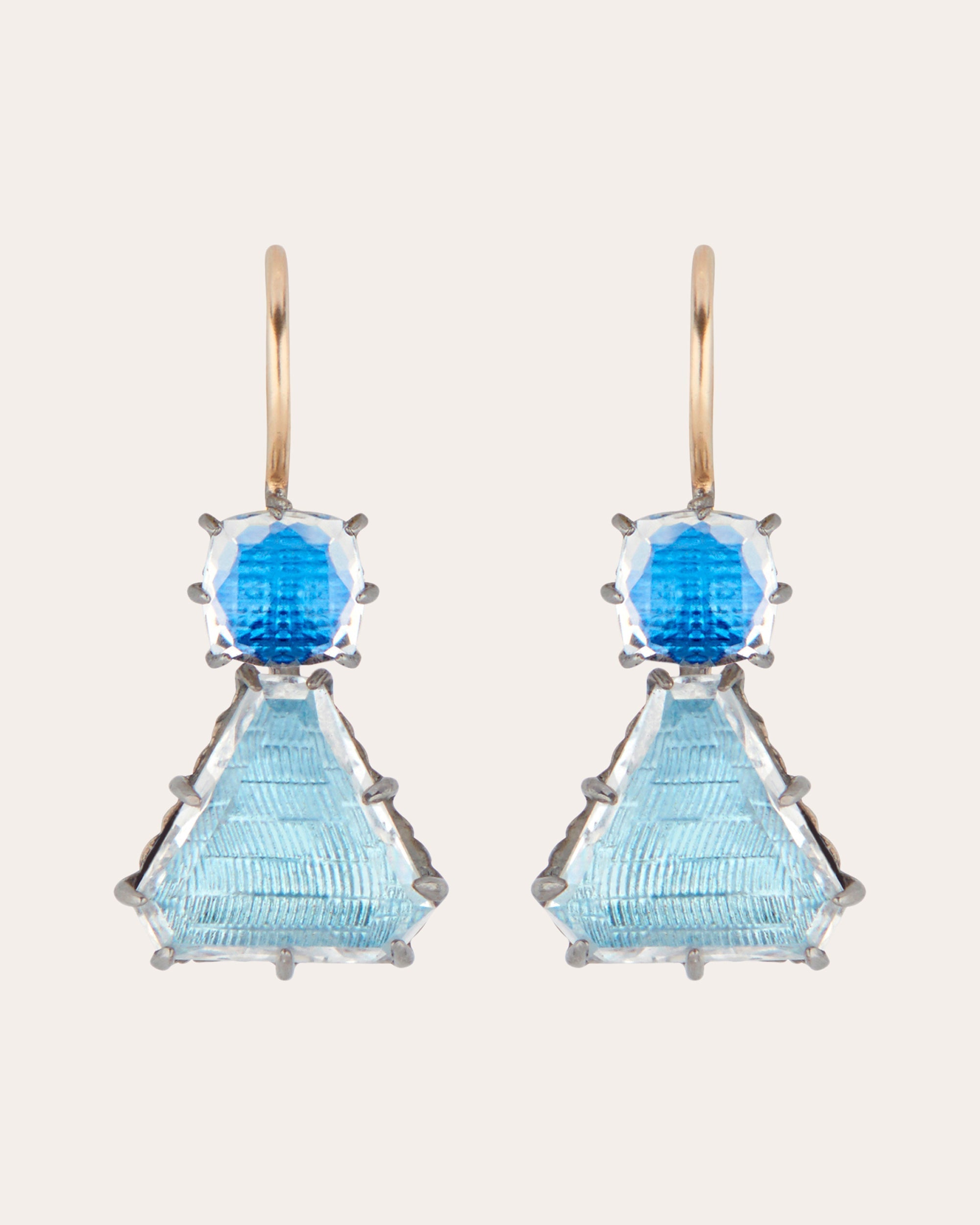 Caterina Geometric One-Drop Earrings